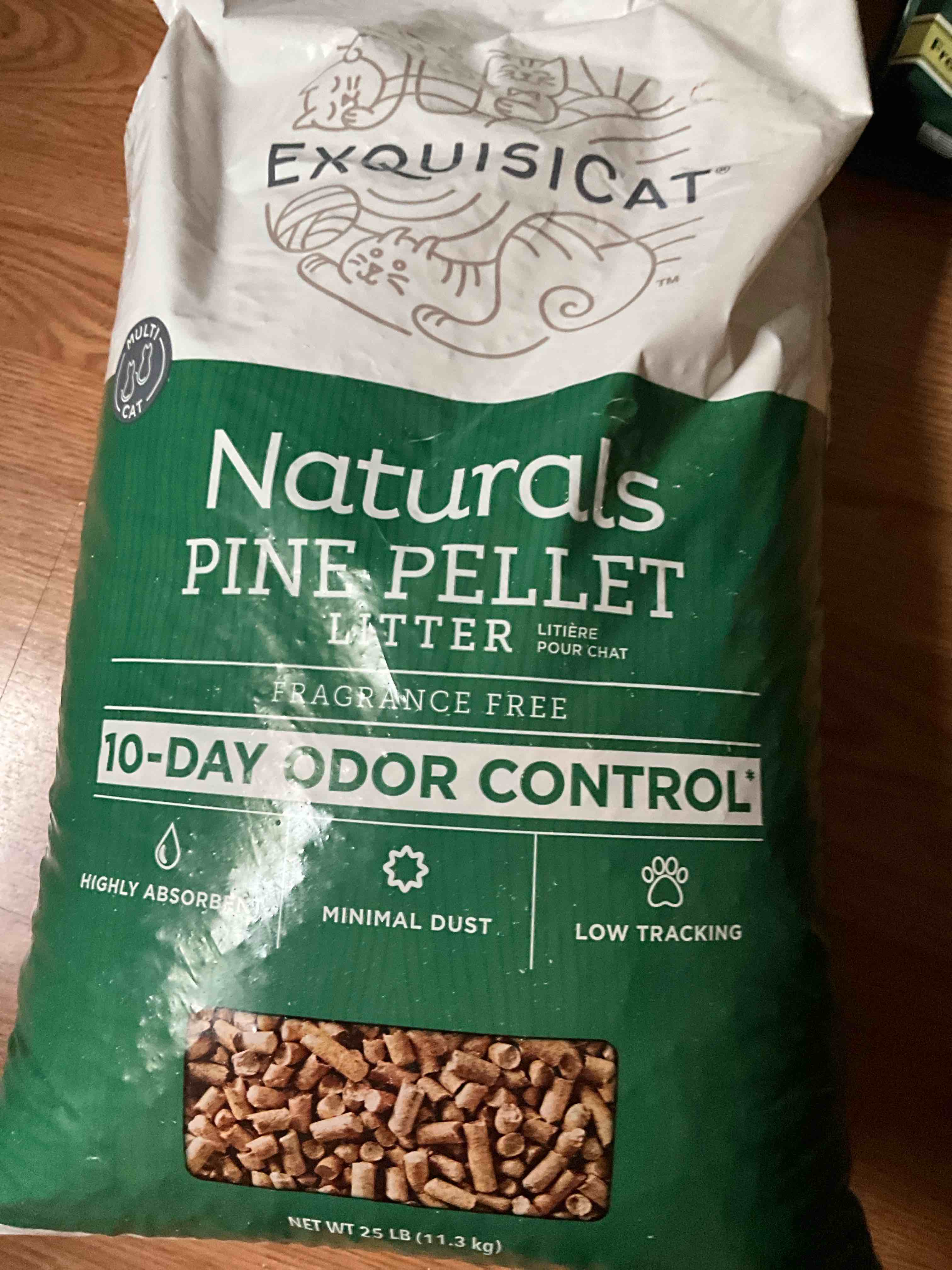 Exquisicat - Naturals Pine Pellet Litter - 10 day Odor Control - 25 lbs 