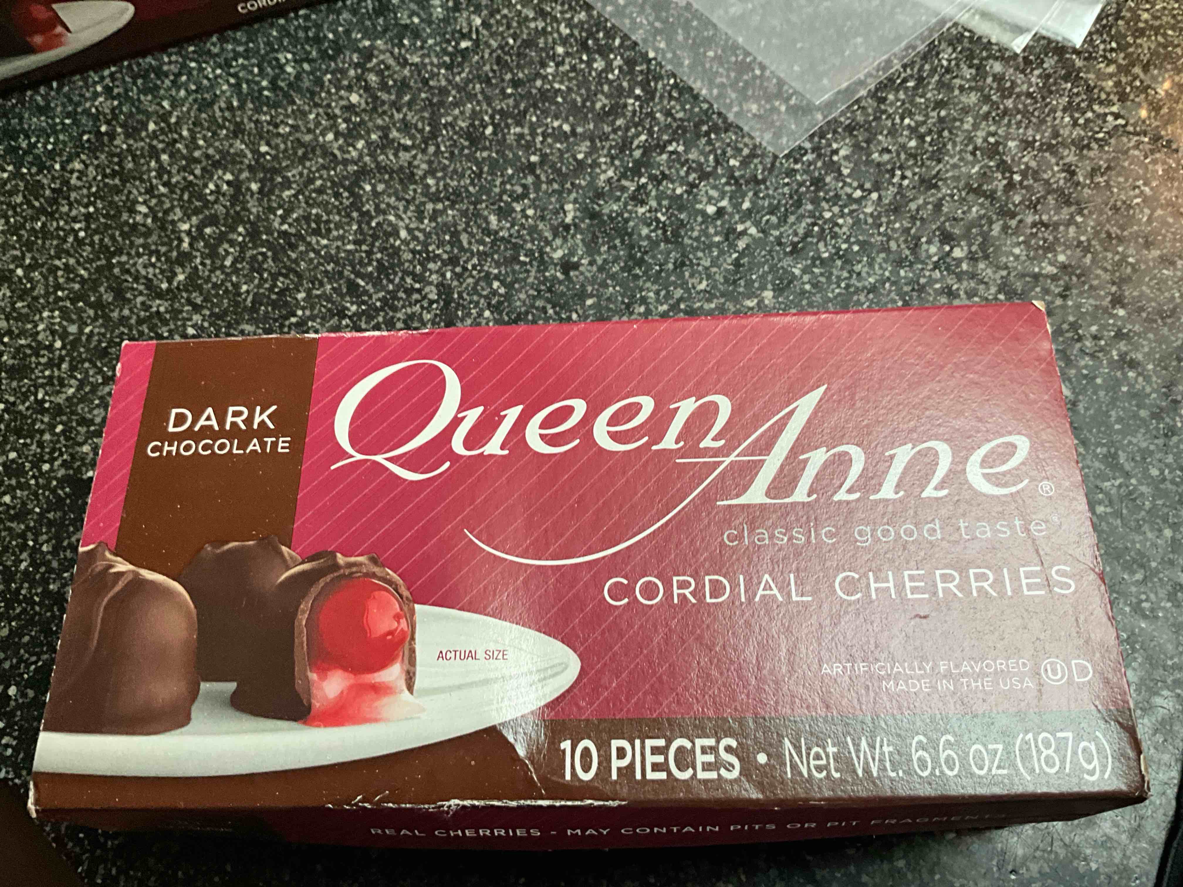 Queen Anne Dark Chocolate Covered Cordial Cherries | 6.6 oz | 10 Piece Gift Box