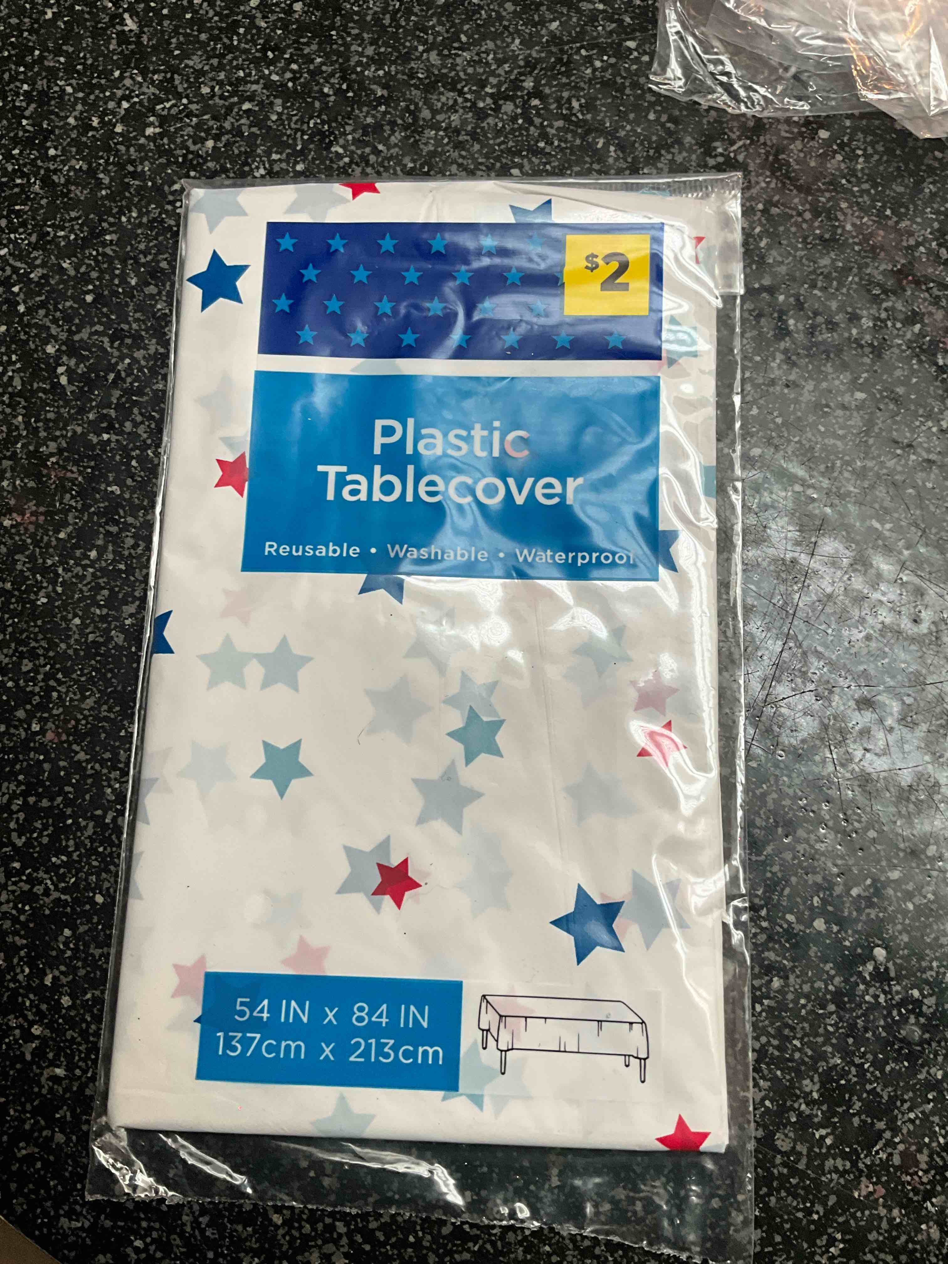 Plastic Table Cover - 54 x 84 - reusable/washable/waterproof 