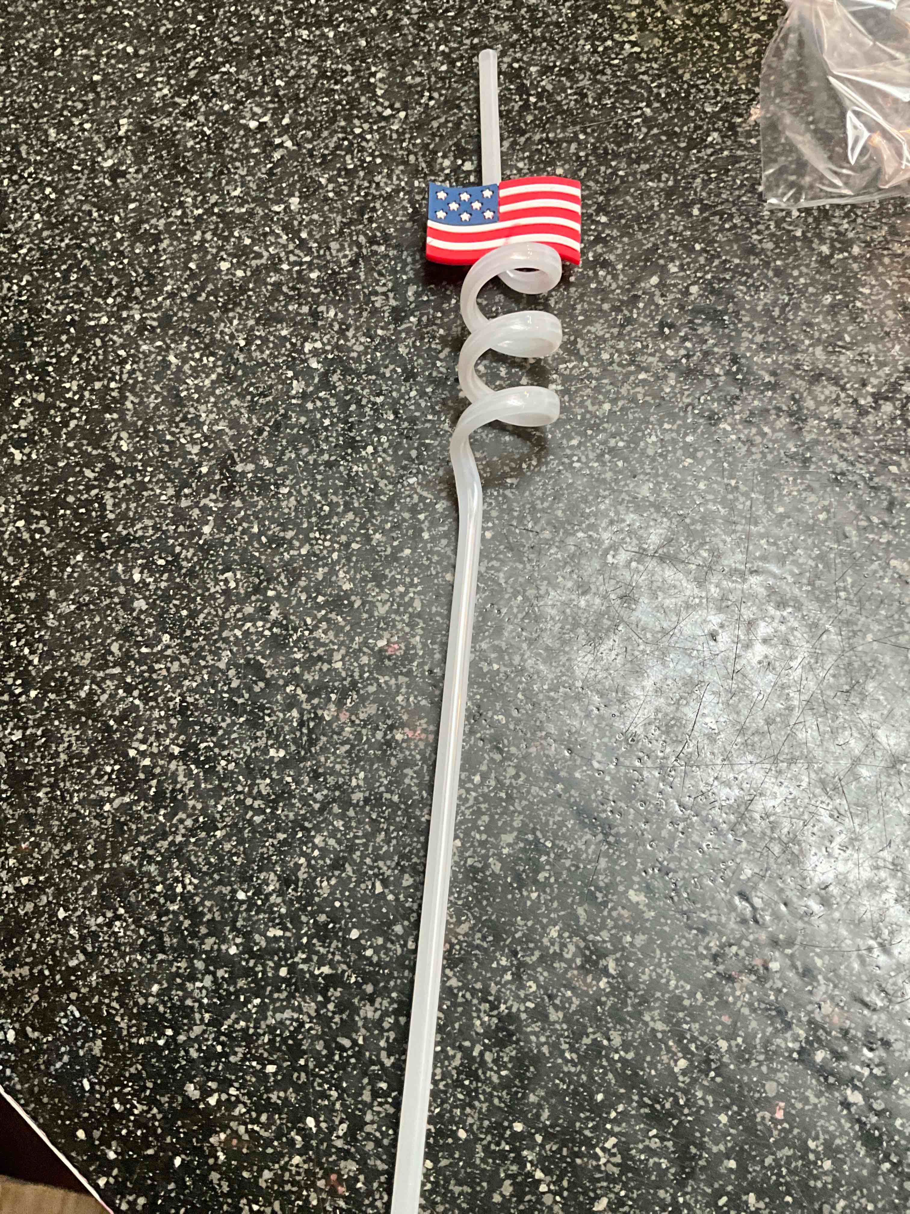 Extra Long - Red White & Blue Straw 