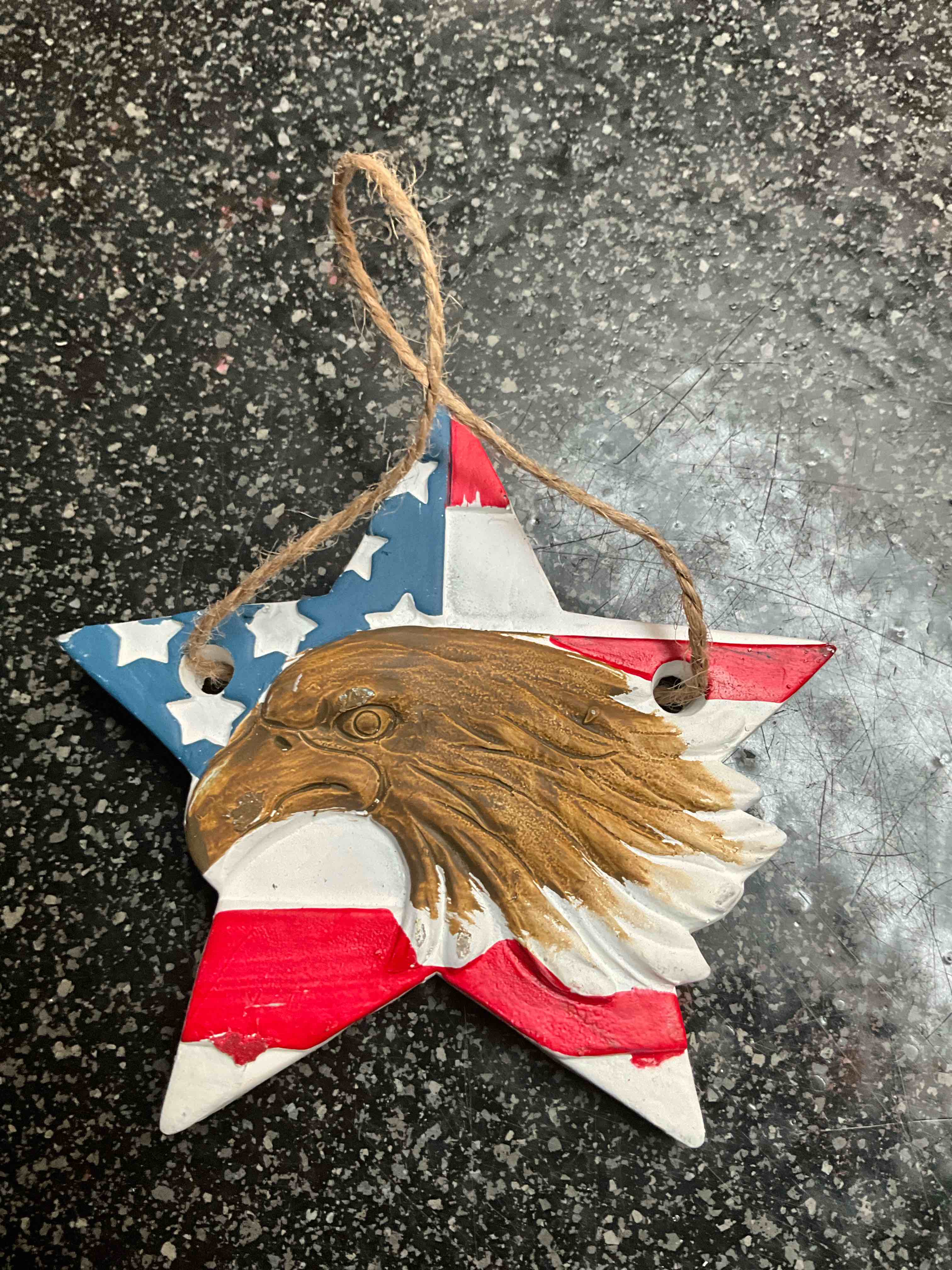 Red White & Blue - Eagle - Hanging Decoration 