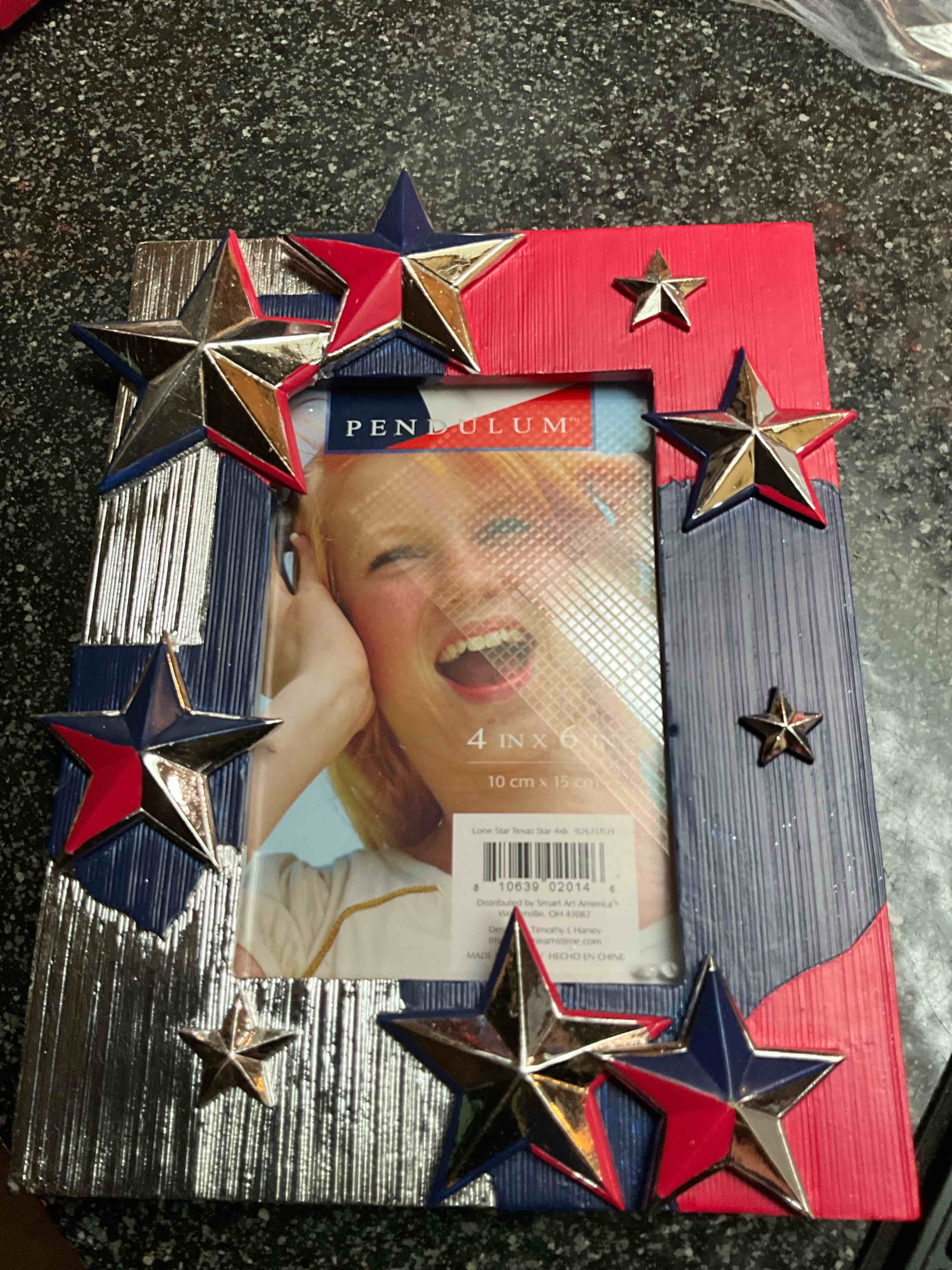 Pendulum - 4 x 6 - Red White & Blue - Picture Frame 