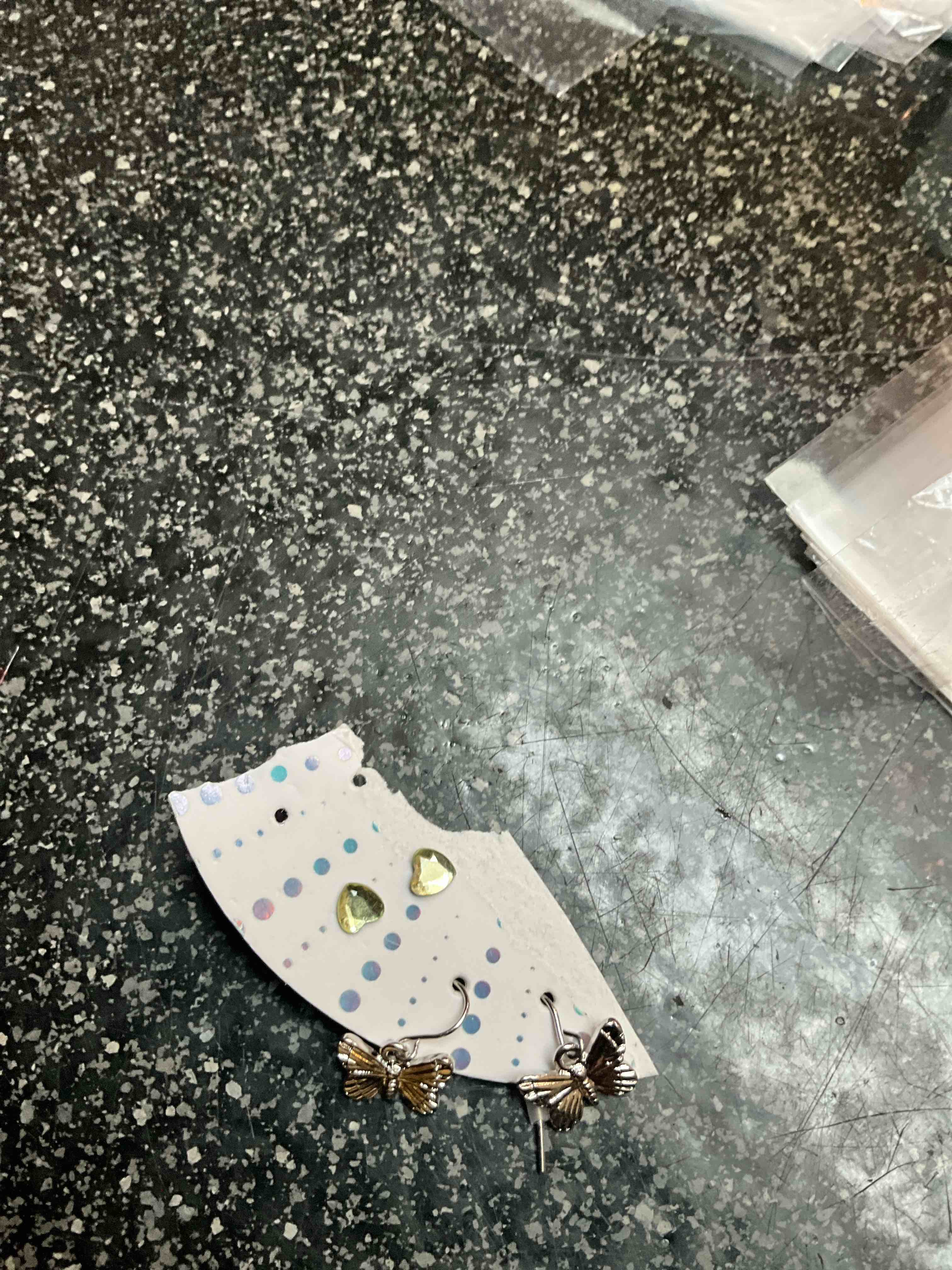Earrings - 2 pair - Butterflies/Hearts