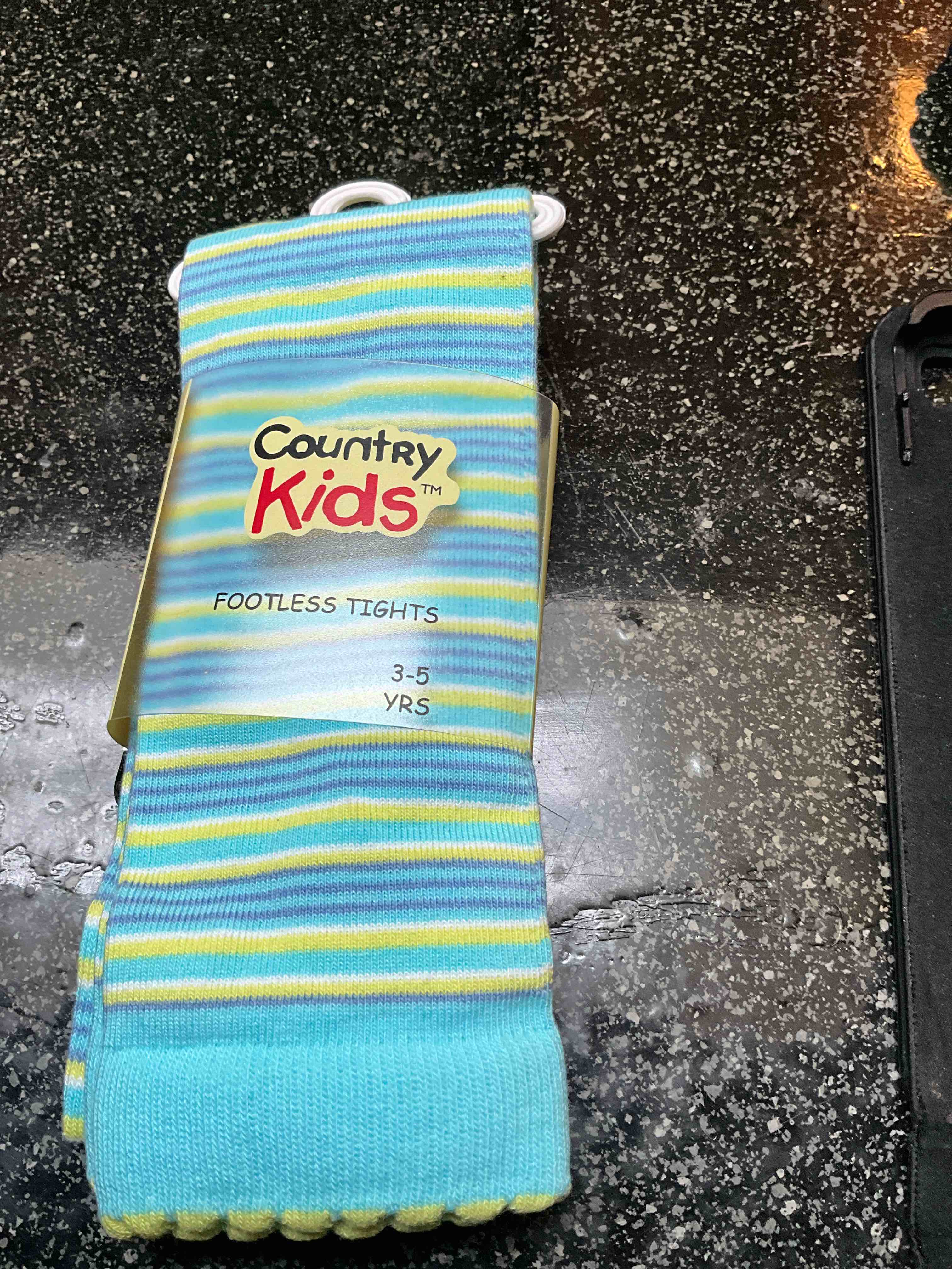 Country Kids - Footless Tights - Aqua - fits size - 3 - 5 