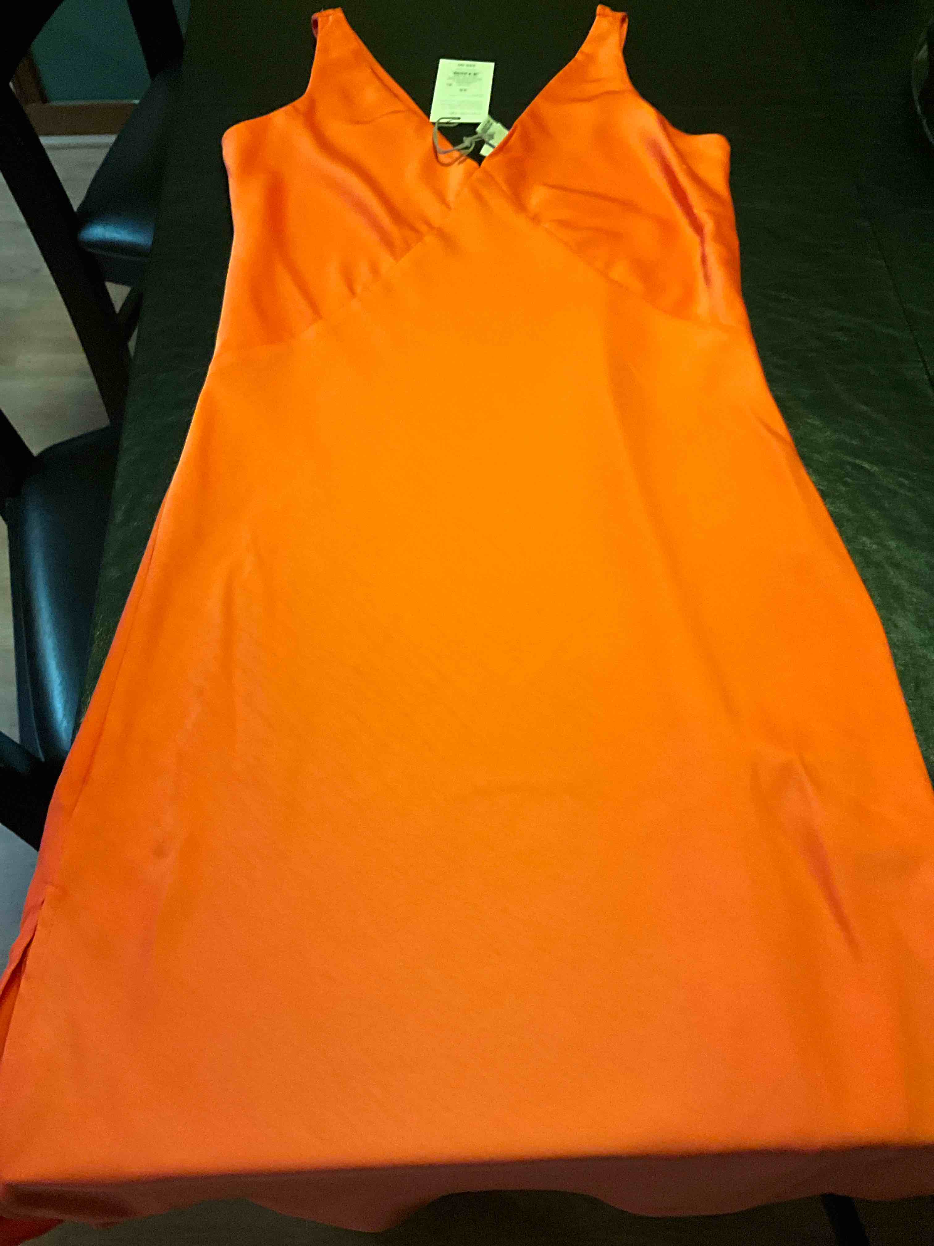 A New Day - Women’s Orange Dress - size - XS - sleeveless/long/side slits 