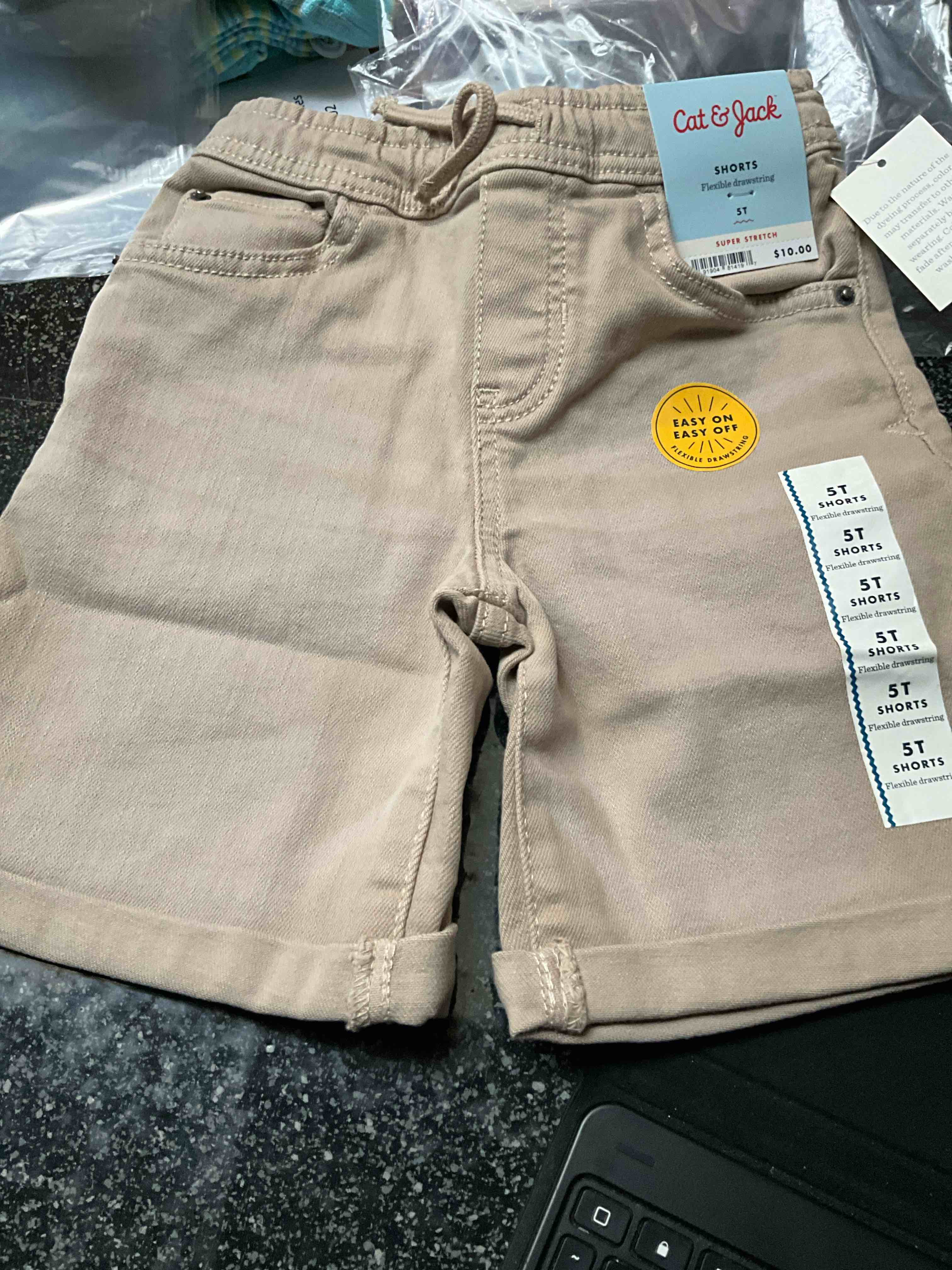 Boys Cat & Jack - Super Stretch Drawstring Jean Shorts - size - 5T