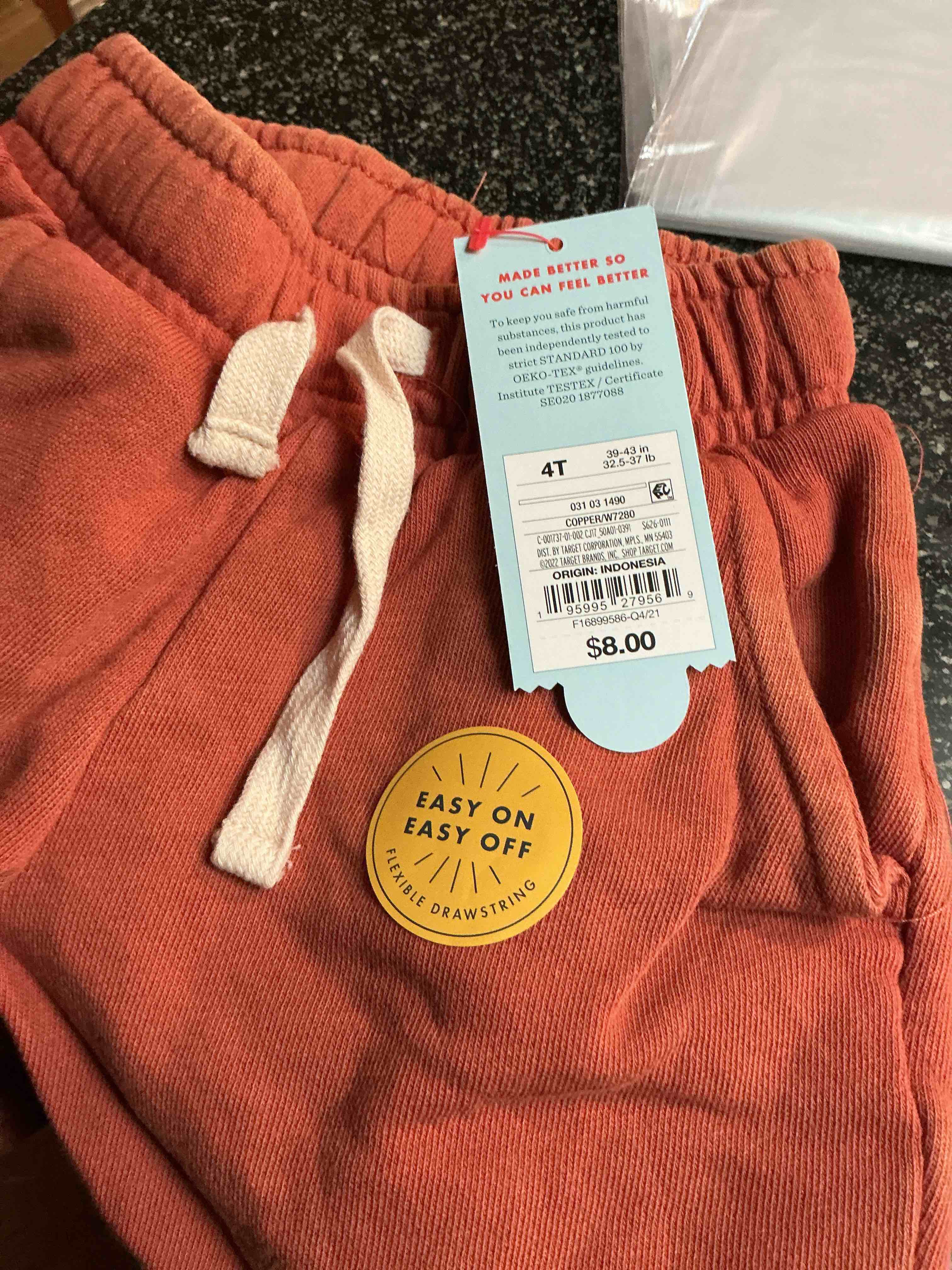 Cat & Jack Orange Shorts Size 4 T 
