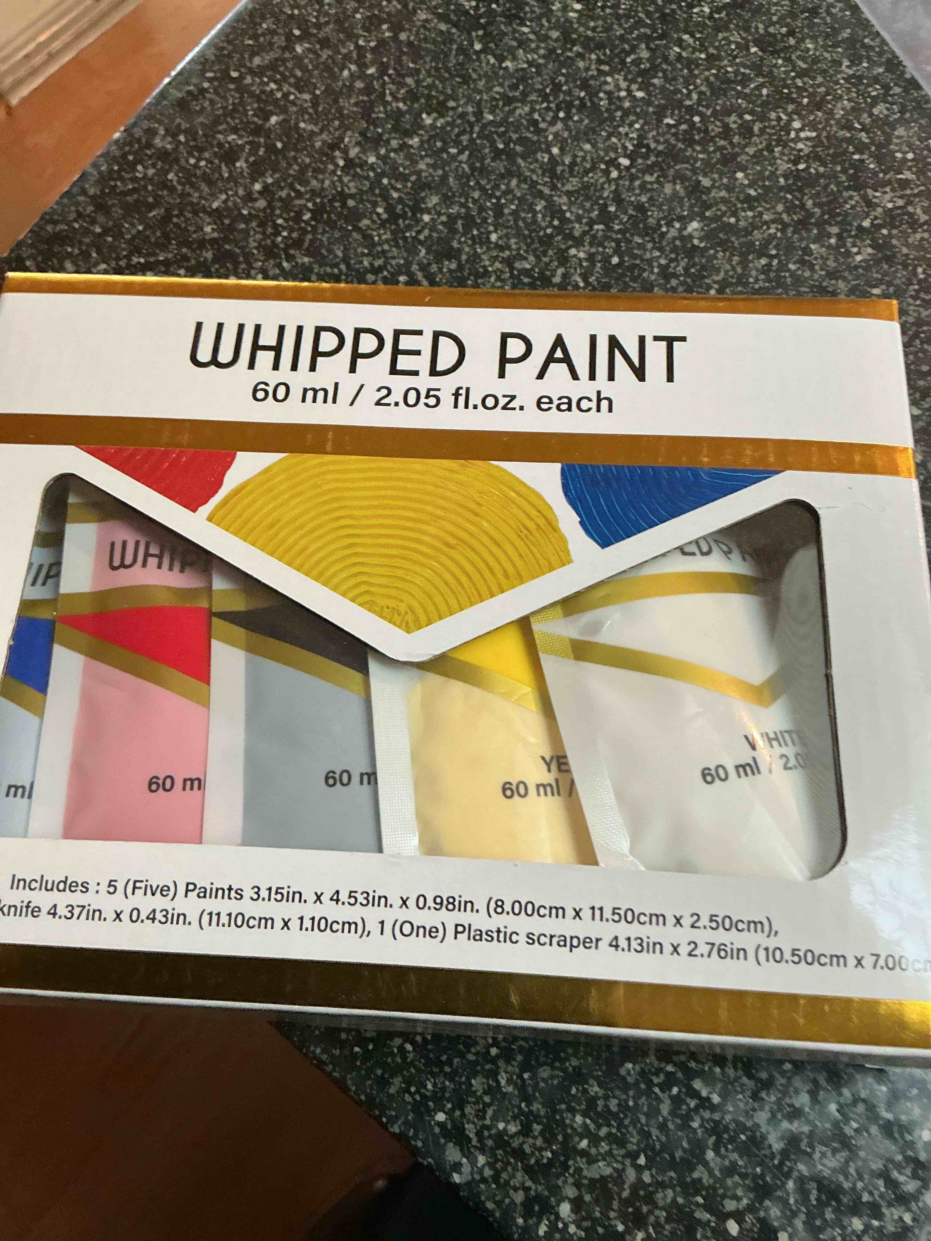 Whipped Paint Kit - 5 paints/1 knife/scraper 