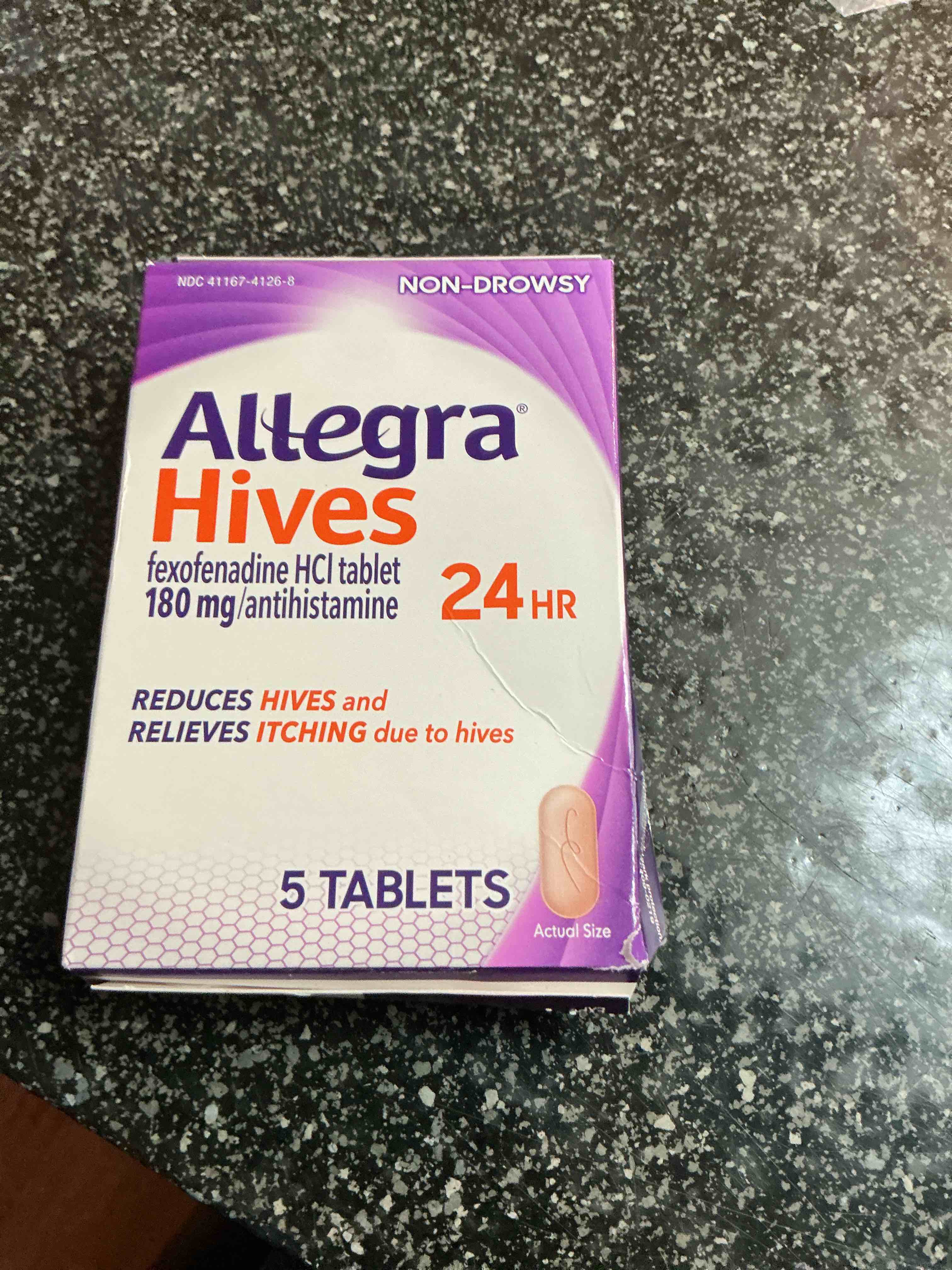 Tablets Adult Hives 180MG 24 Hour, 5 Count