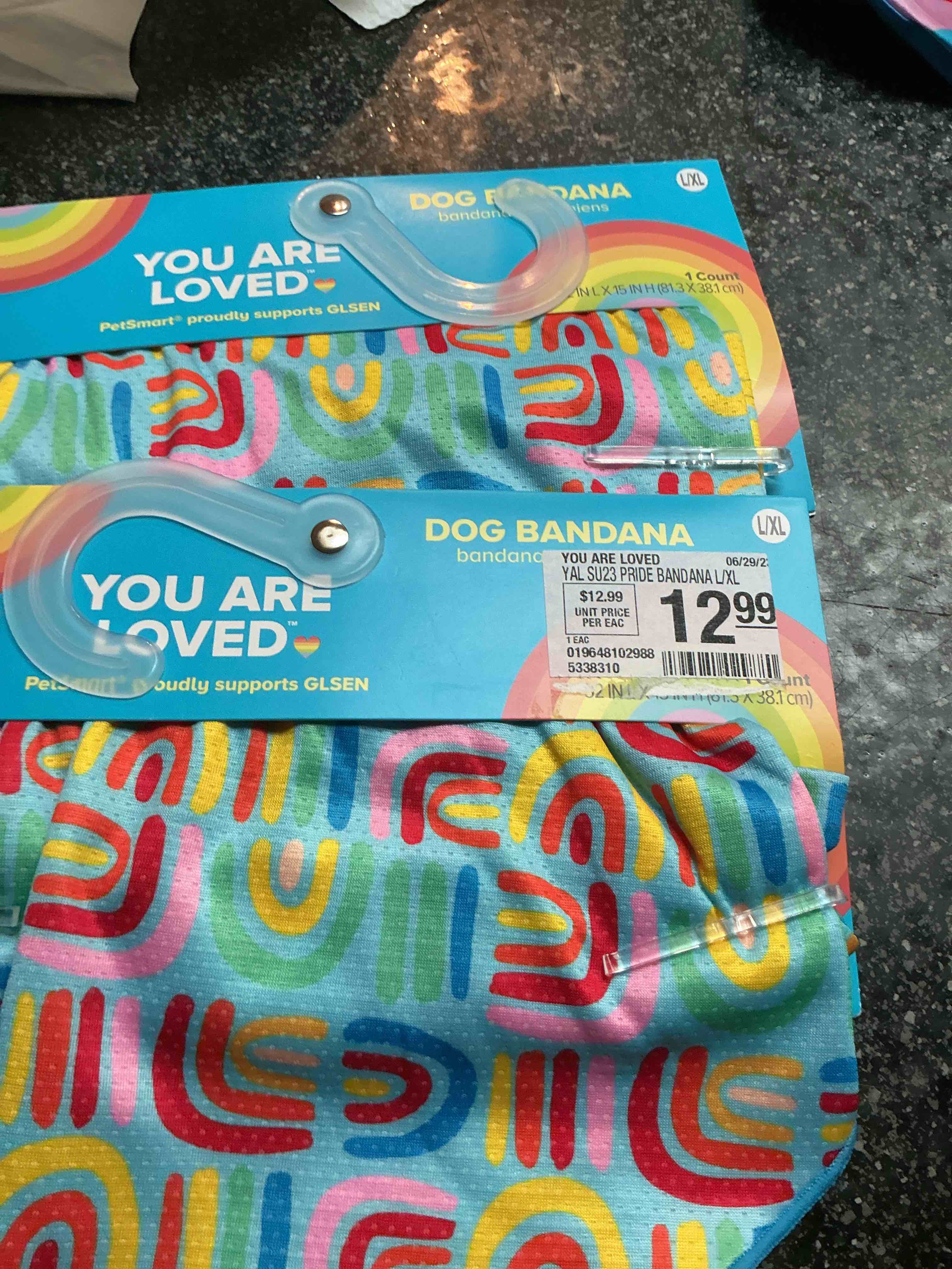 Dog Bandana You Are Loved - size L/XL