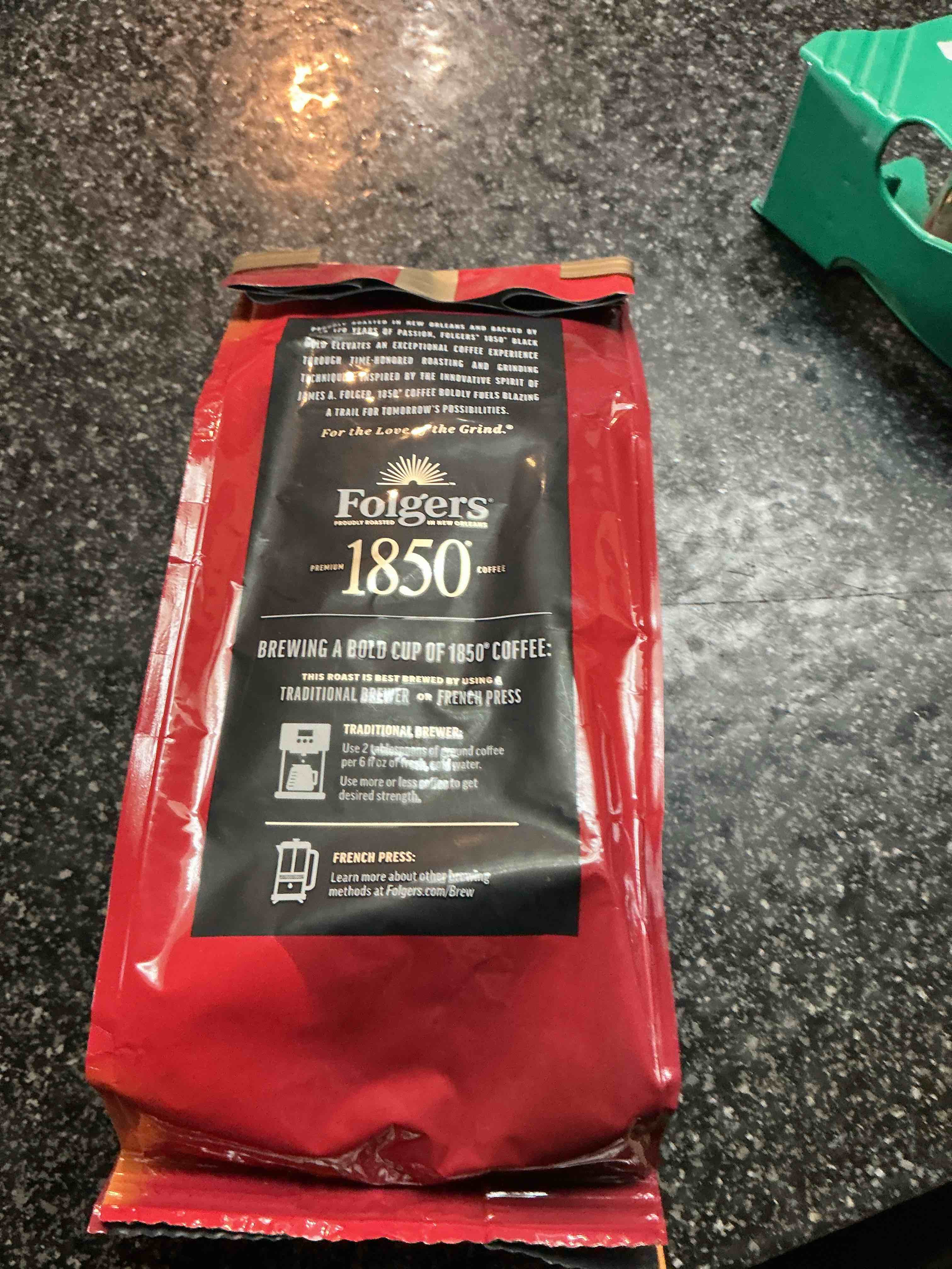 Folgers - 1850 - Black Gold Coffee - 12oz bag