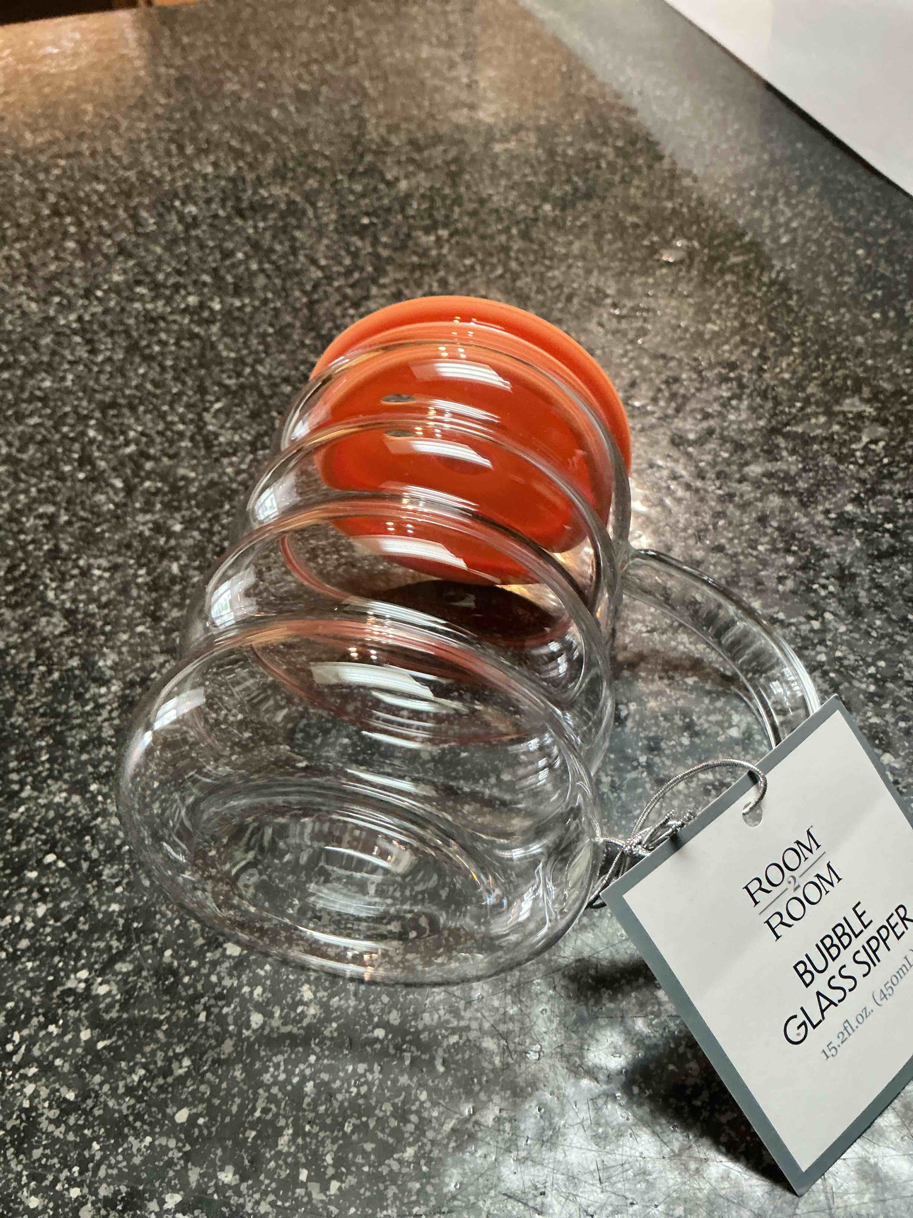 Room To Room Bubble Glass Sipper 