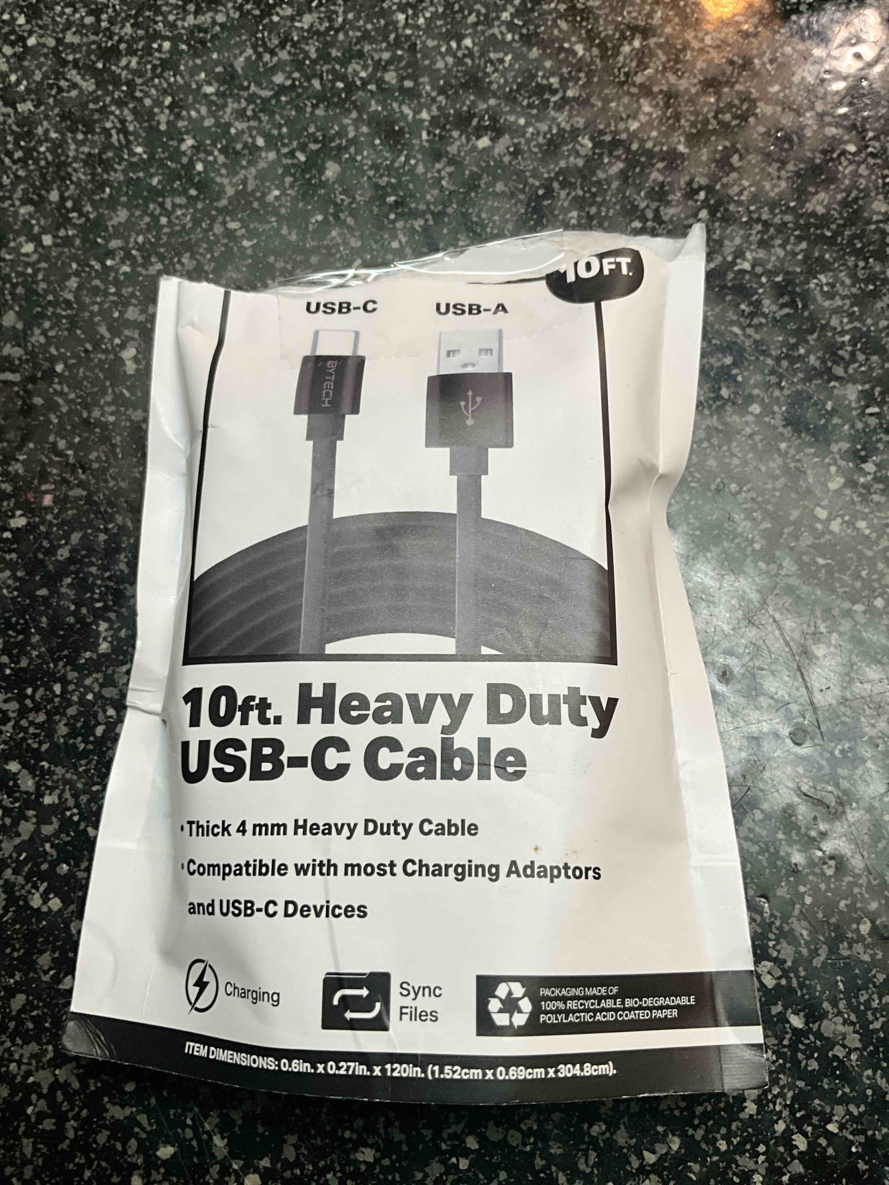 USB-C - USB-A  - 10ft - Heavy Duty USB-C Cable 