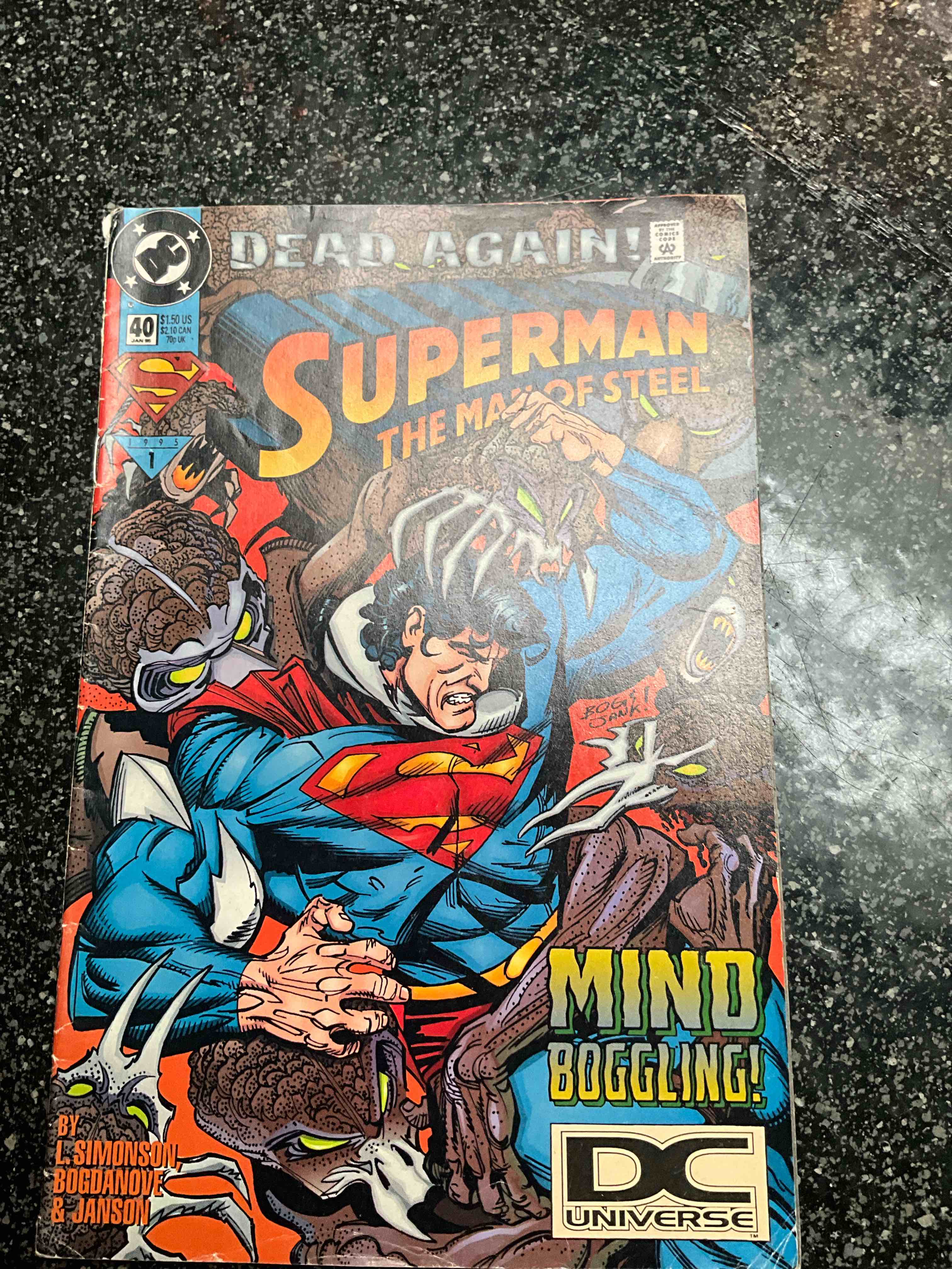 Retro Comic Book - DC - Superman - The Man Of Steel - Dead Again 