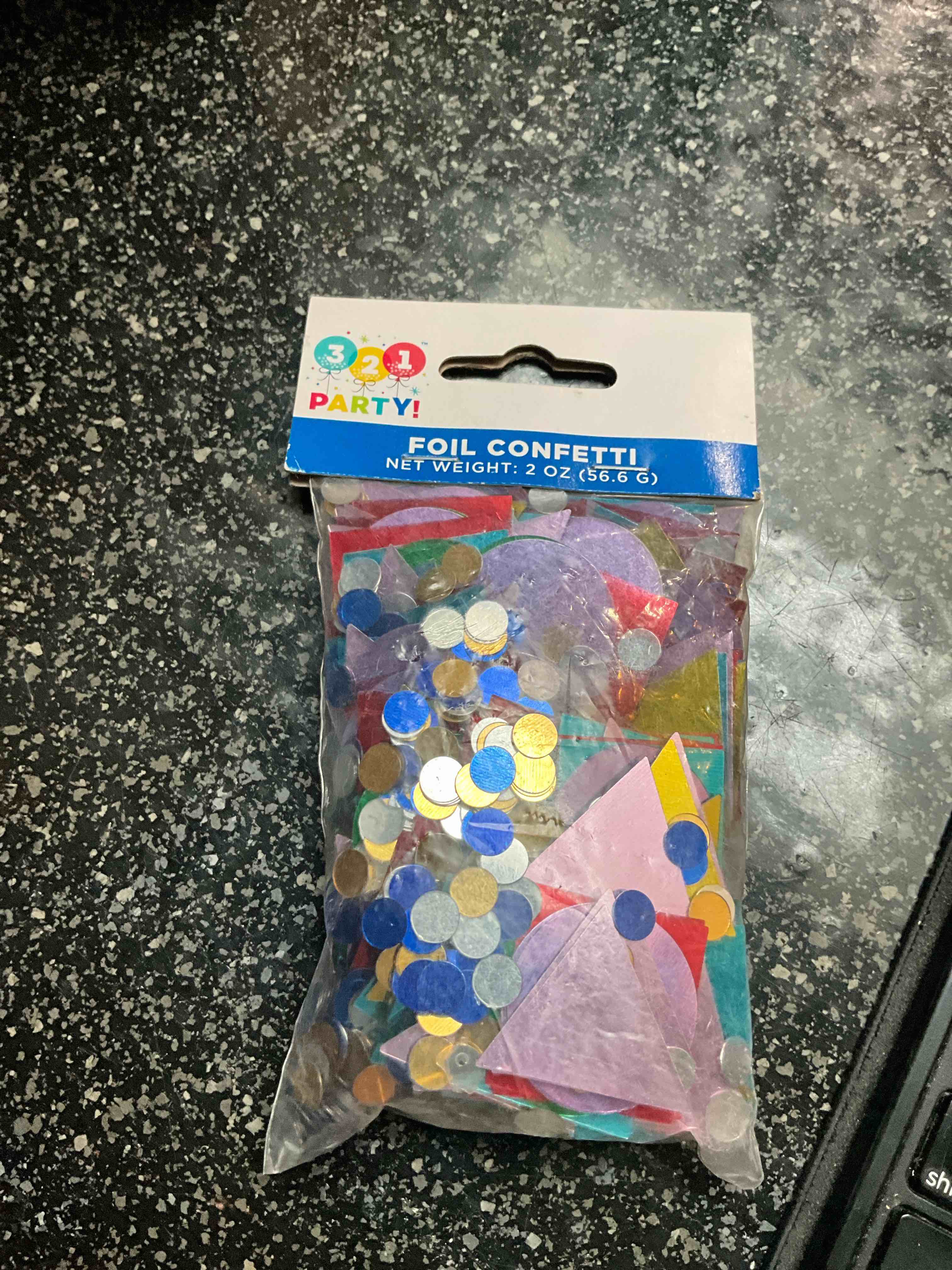 3 2 1 Party - Foil Confetti -  2 oz Bag 