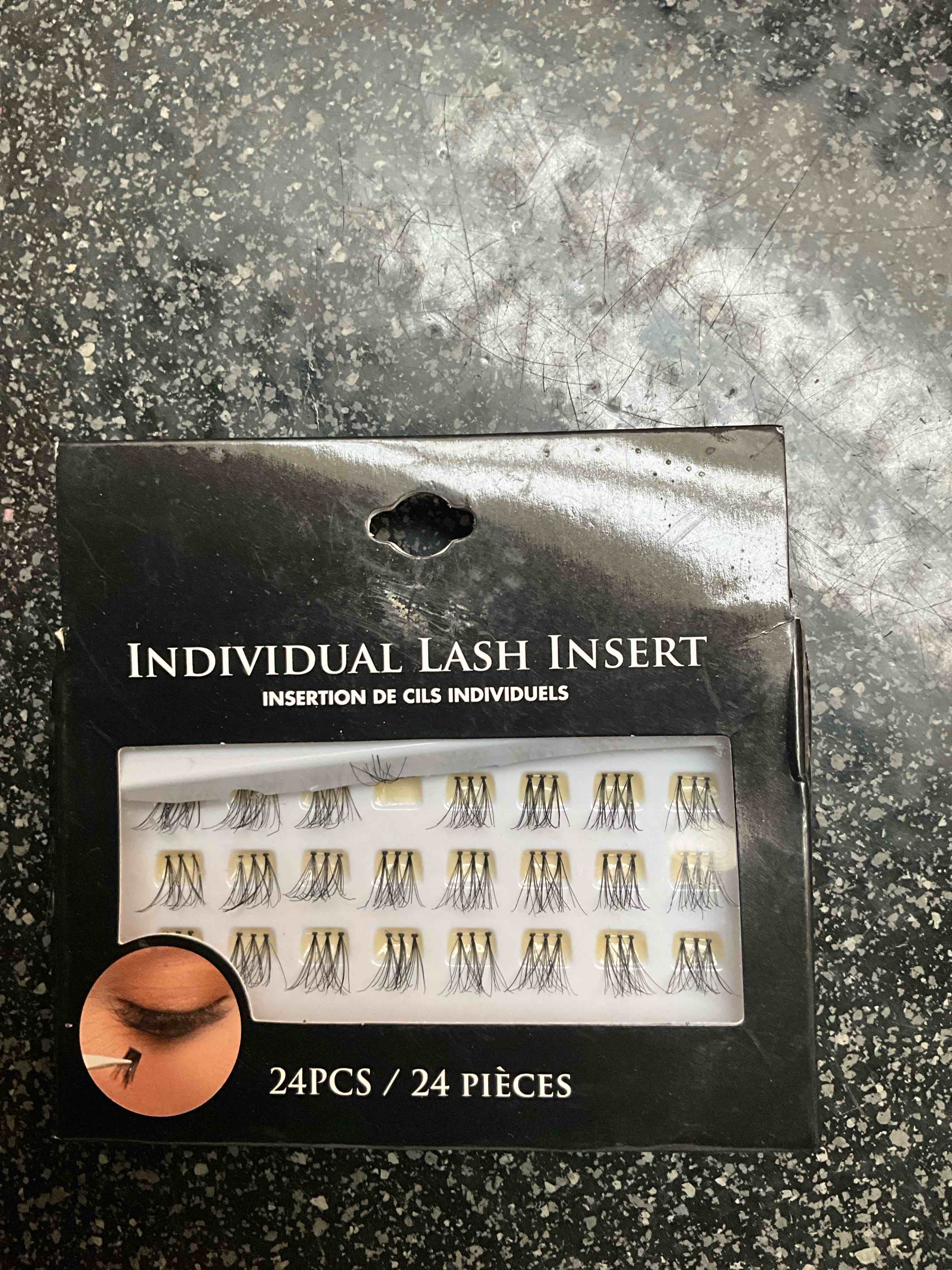 Individual Lash Inserts - 24 pcs - Black 