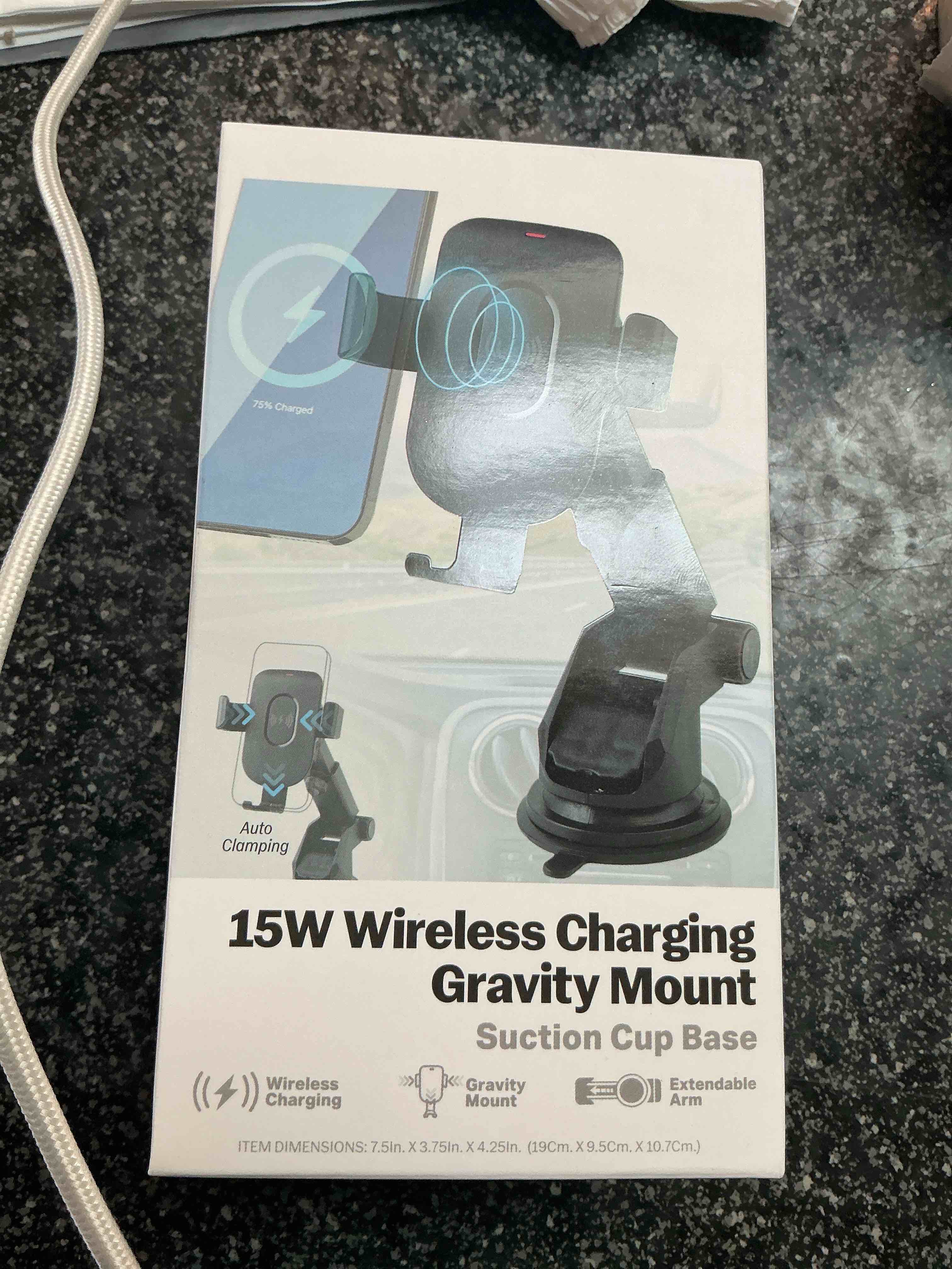 15W. Wireless Charging Gravity Mount 