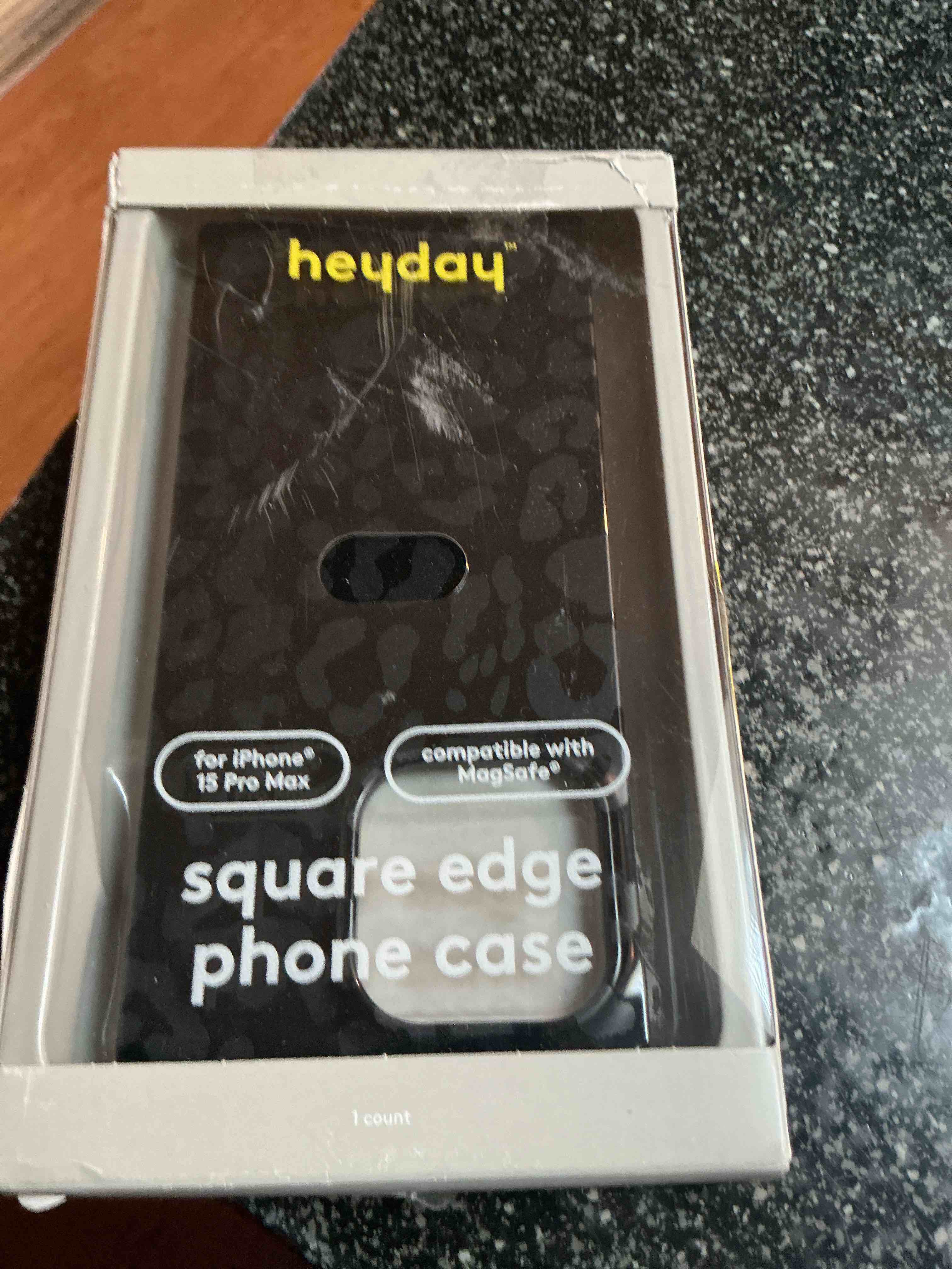 Heyday For iPhone 15 Pro Max Black Tiger Print  Square Edge 