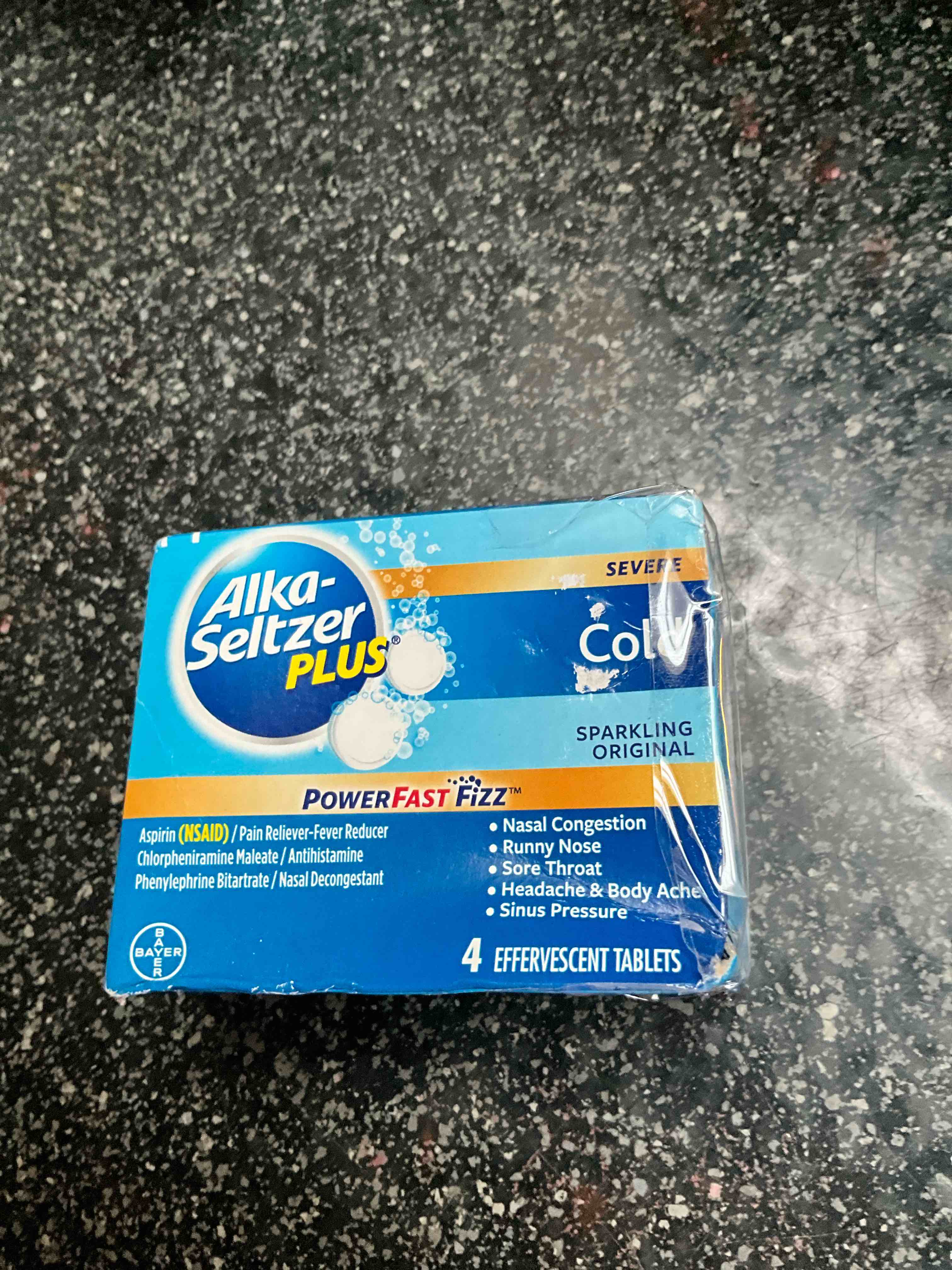 Alka Seltzer Plus - Severe Cold - Power Fast Fizz - 4 tablets 