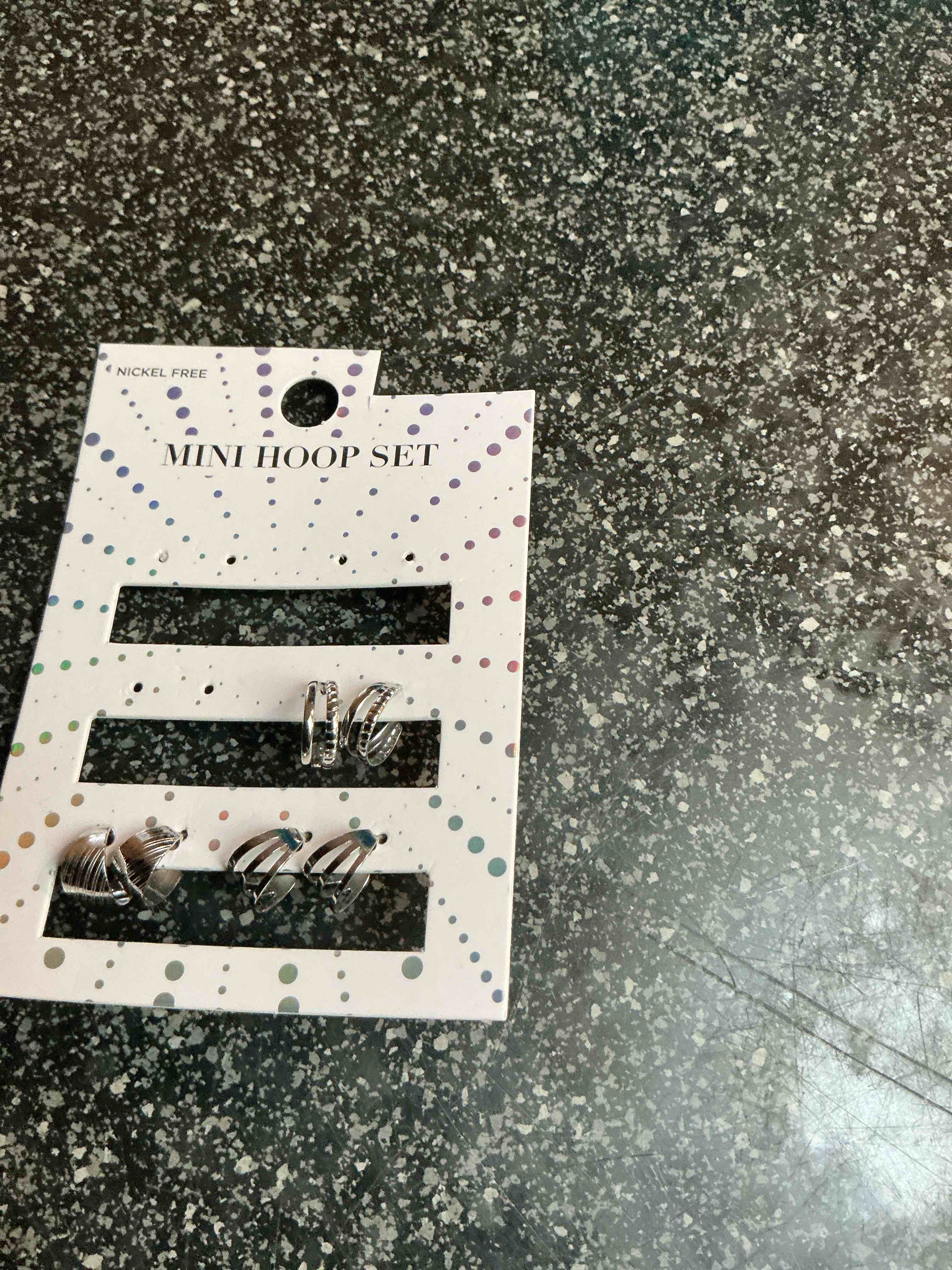 Mini Hoop Set 3 Pair Of Earring 