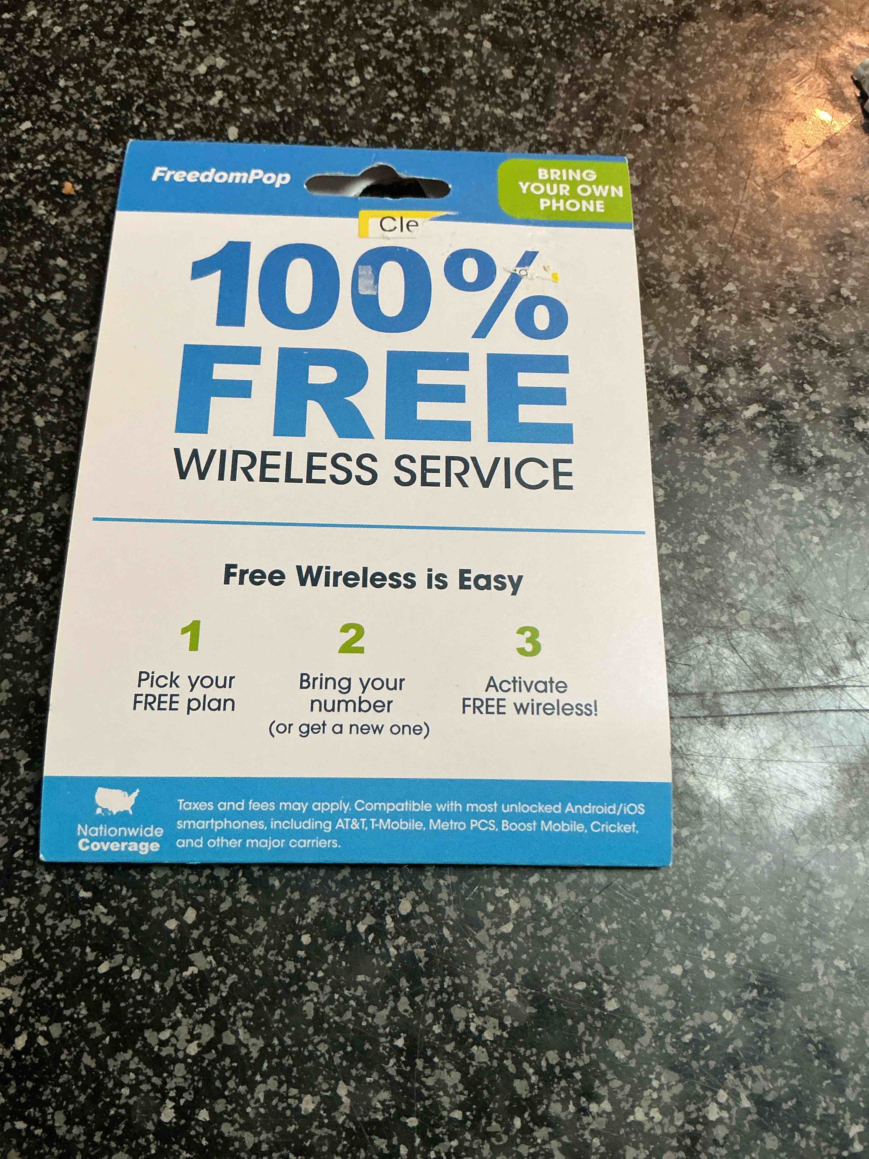 Freedom Pop Wireless Service Gift Card  
