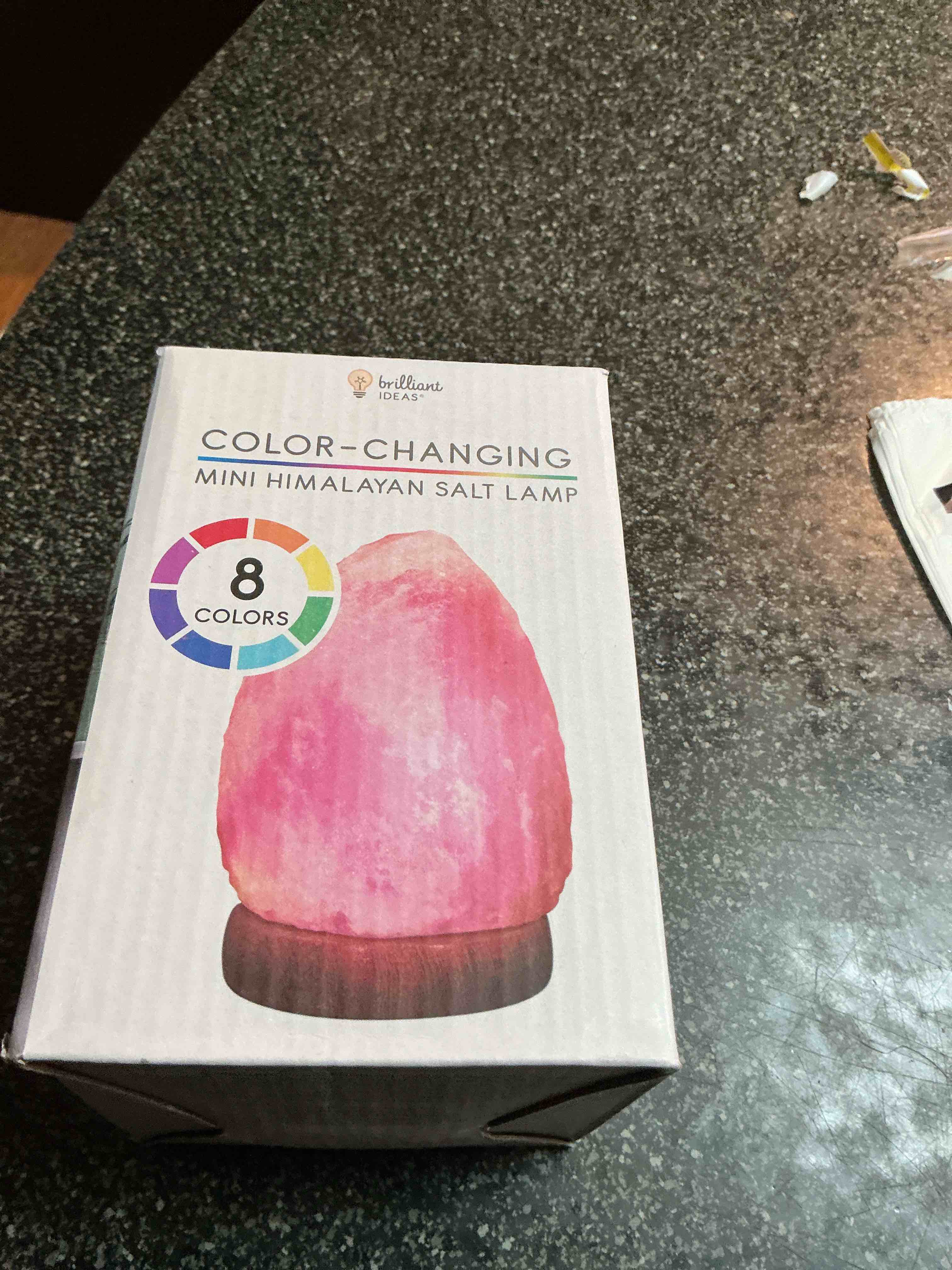 Brilliant Ideas Color Changing Mini Himalayan Salt Lamp  8 Colors 