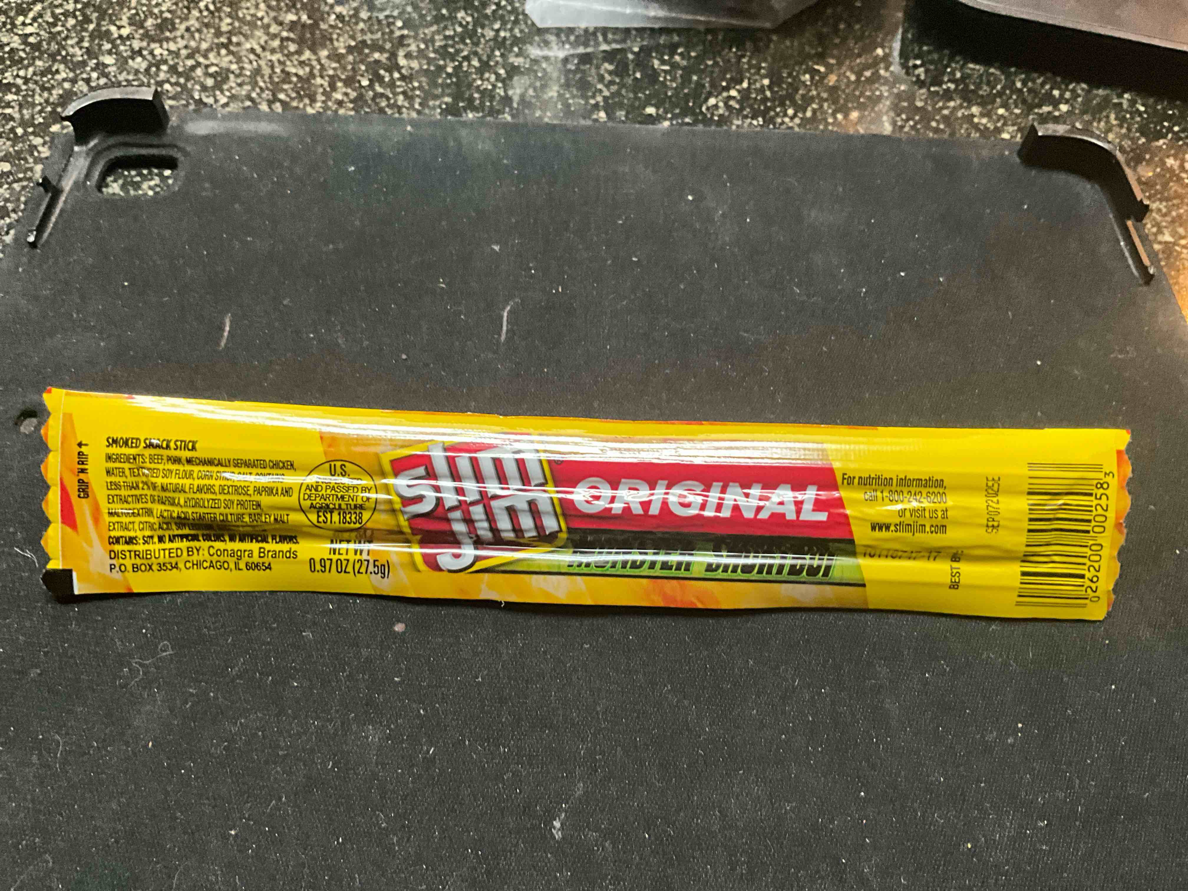Slim Jim Monster Shortboi Meat Stick, Original Flavor, Keto Friendly Snack, .97 oz