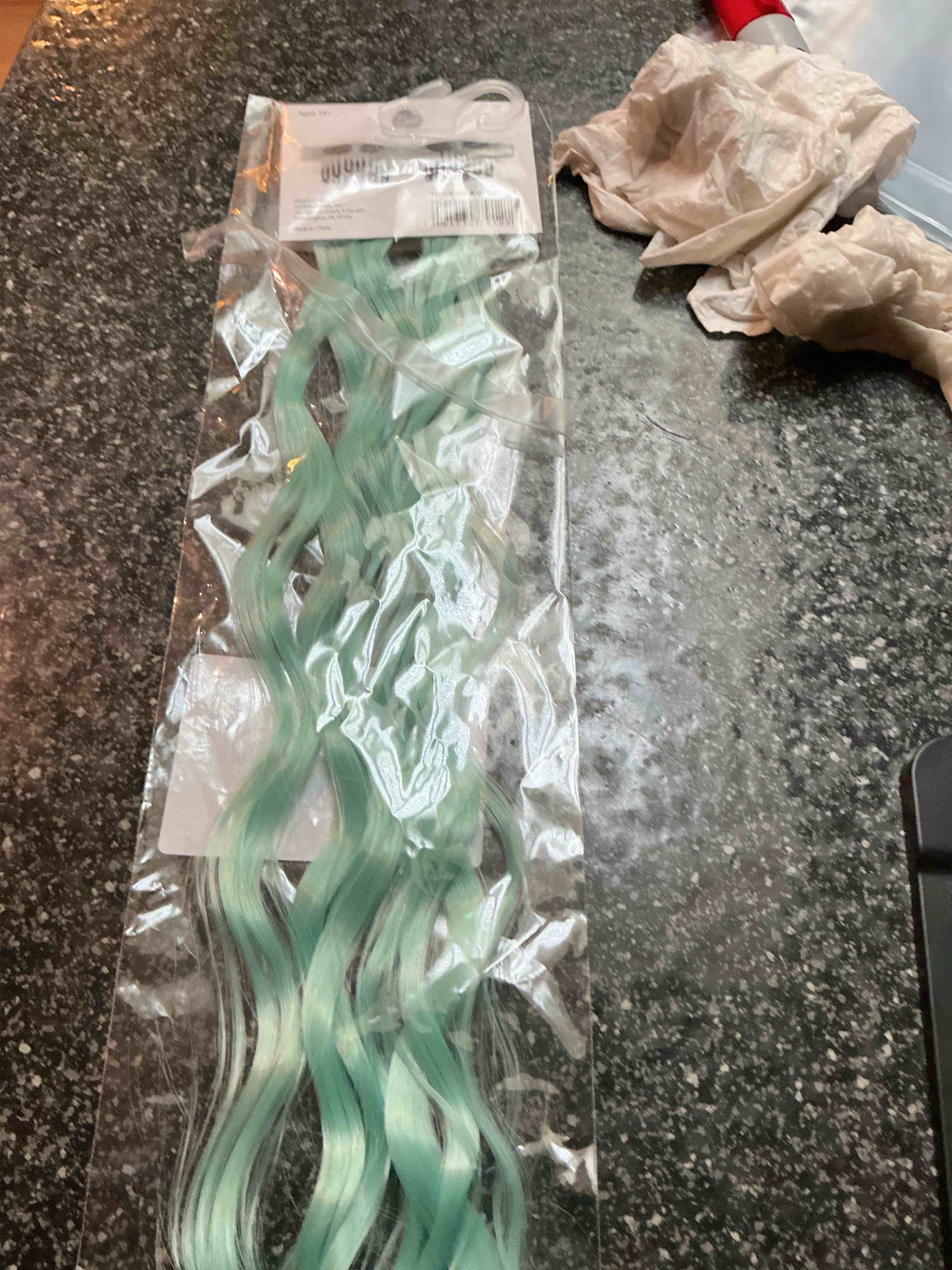 Faux Beach Wave Hair Green 