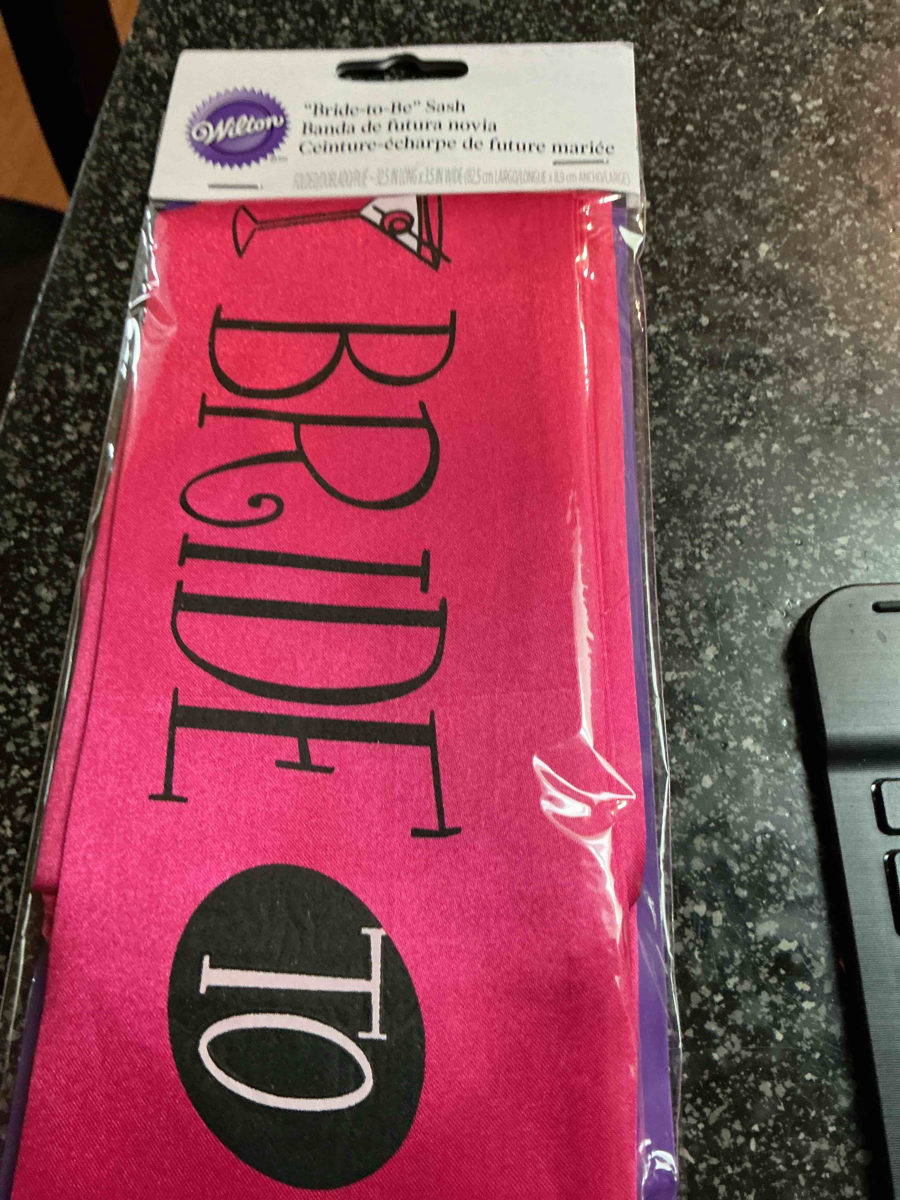 Wilton Bride To Be Sash 