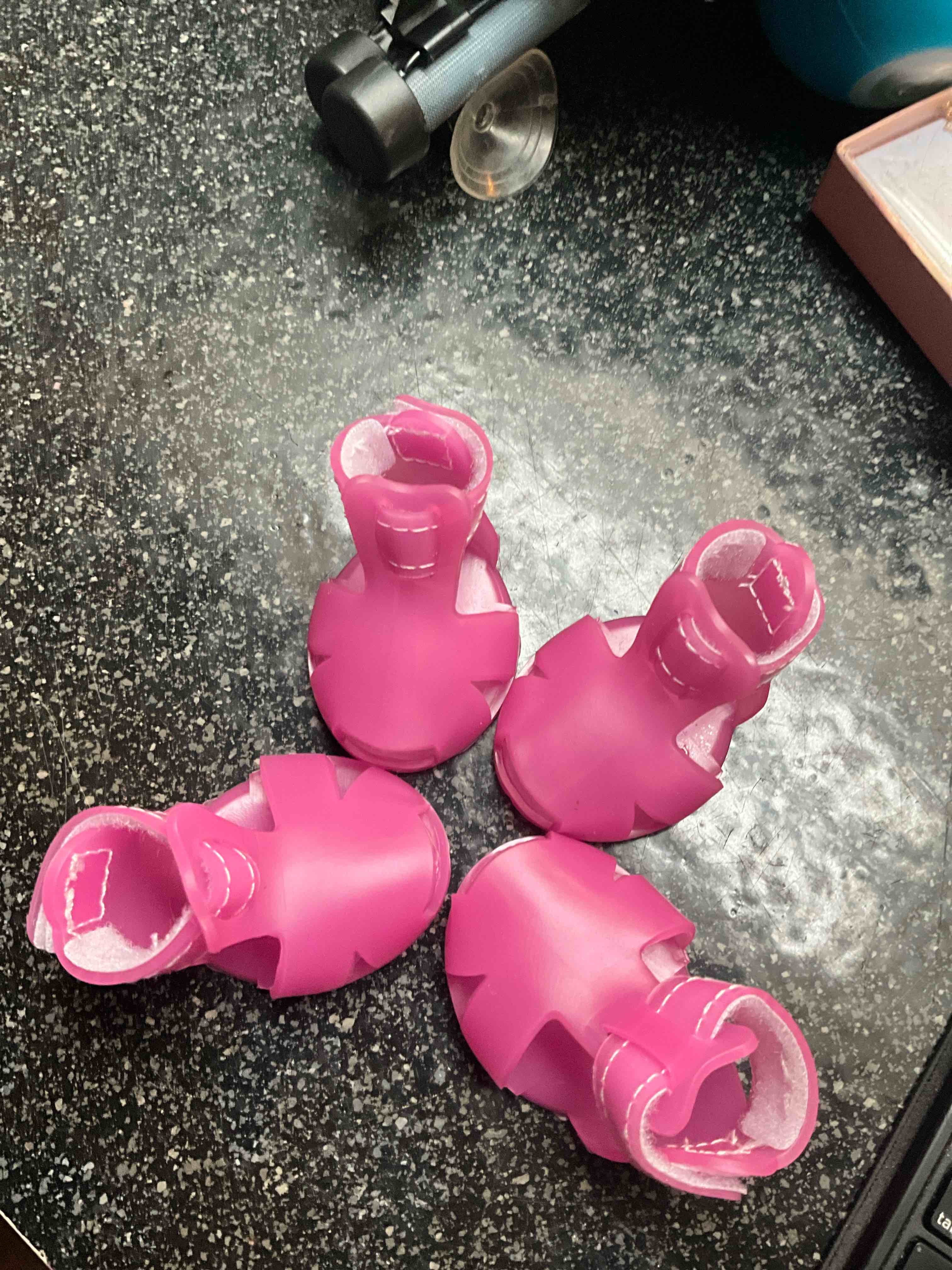 Female Dog Shoes - size - 5 (keep there paws cool on the pavement) Pink 