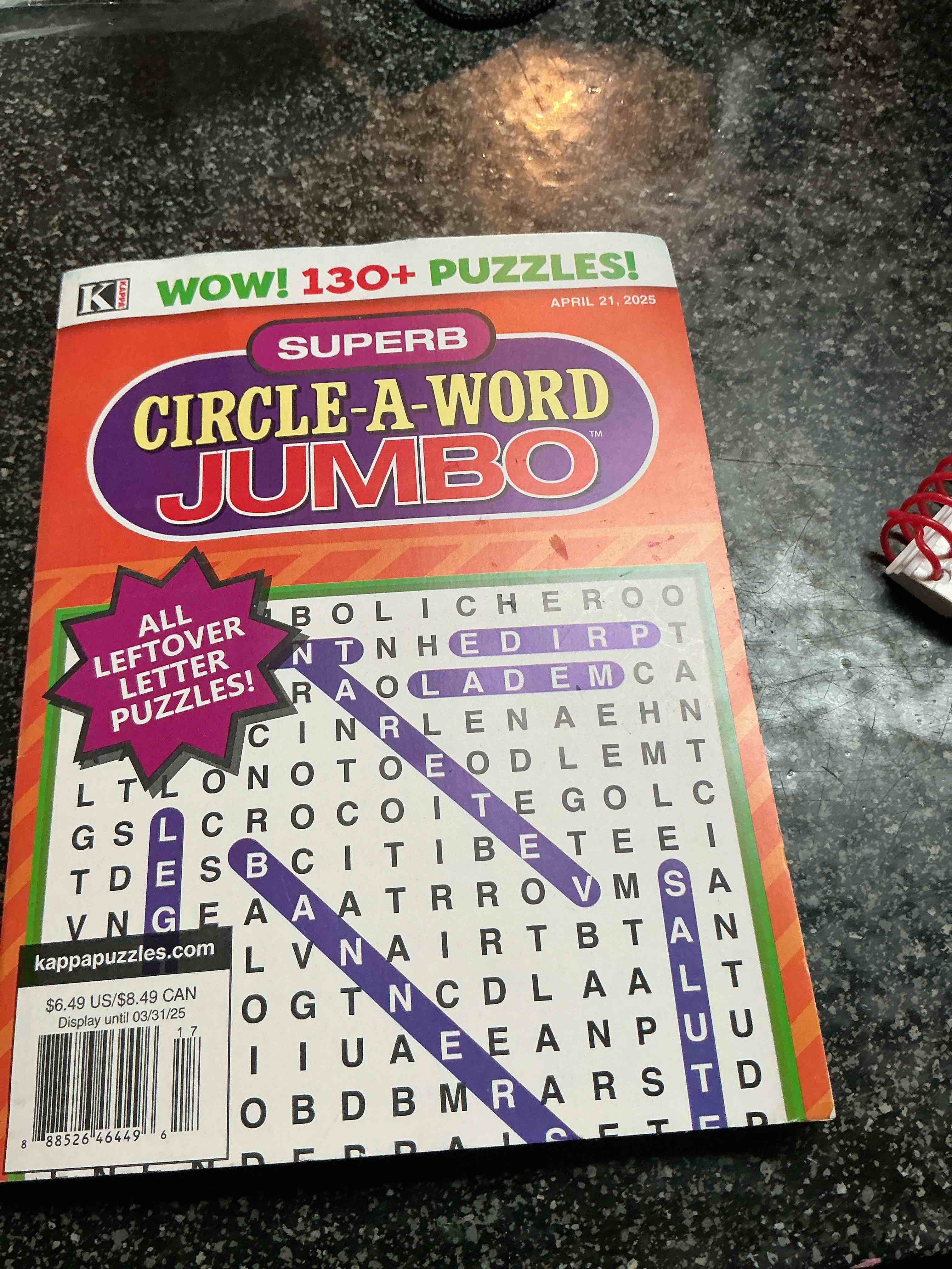Kappa Wow 130 + Puzzles Super Circle - A - Word Jumbo 