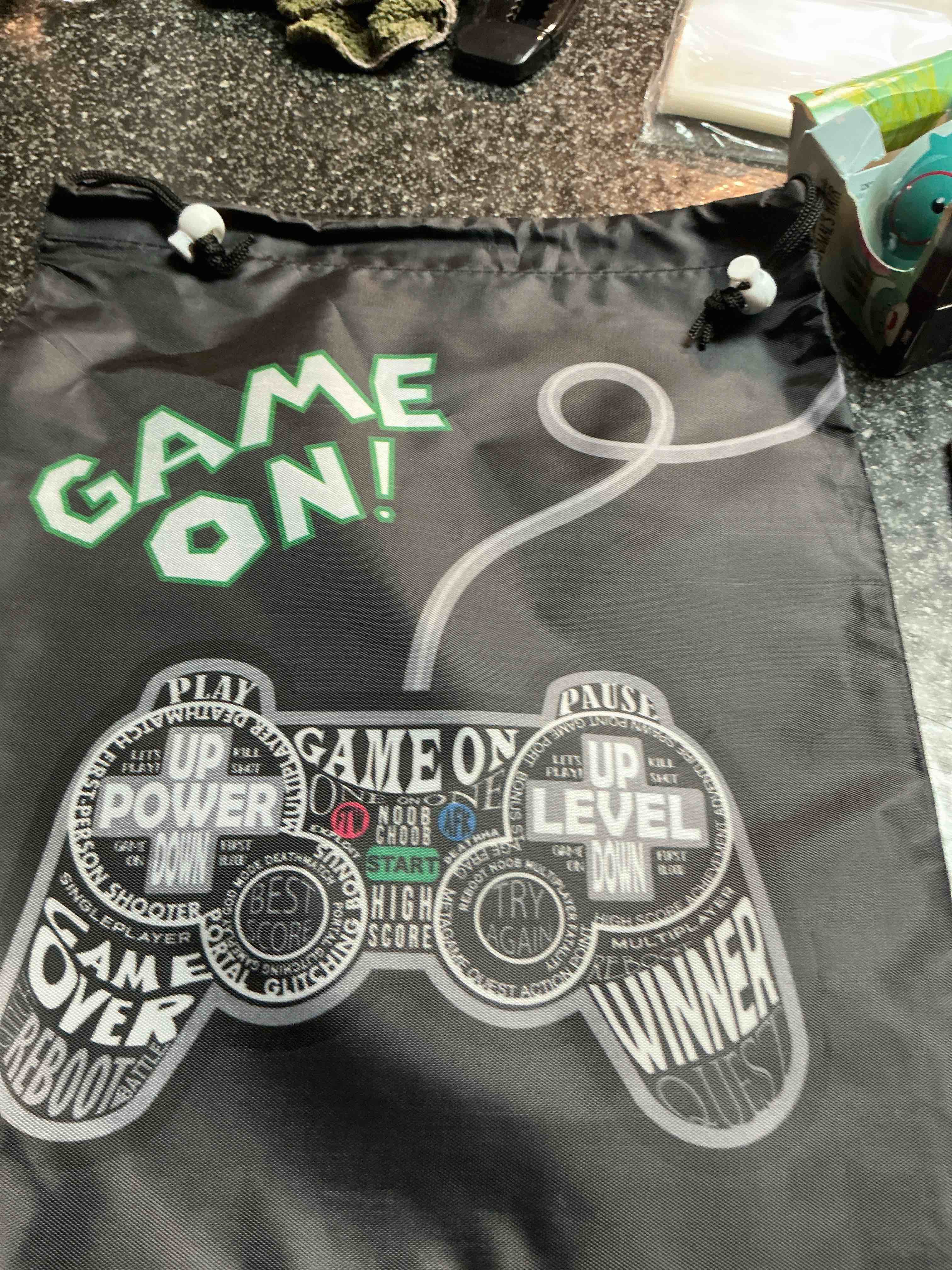 Game On Black Draw Sting Bag 