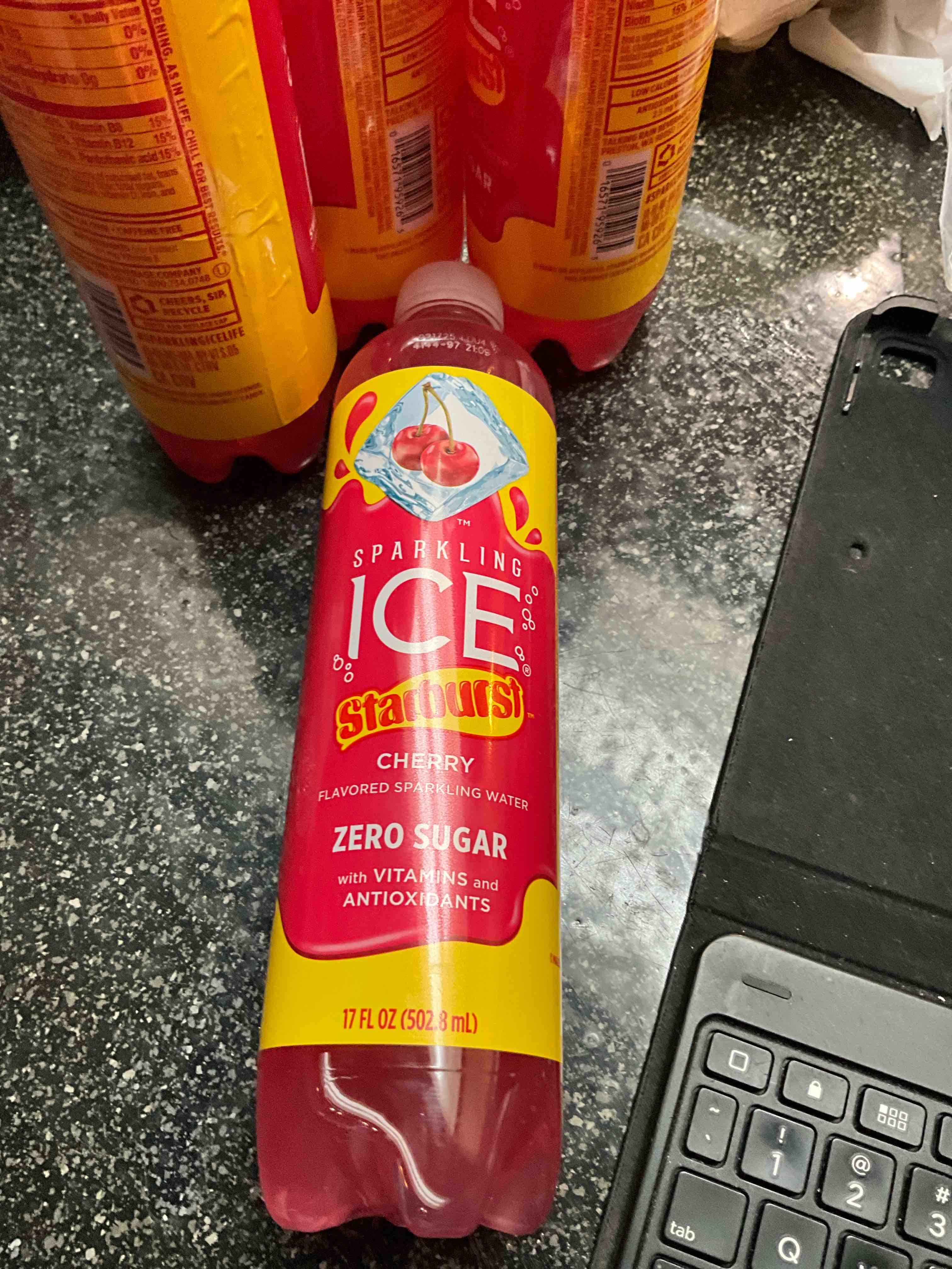 Sparkling Ice - Starburst - Cherry - Zero Sugar - with Vitamins & Antioxidants - 17 oz 