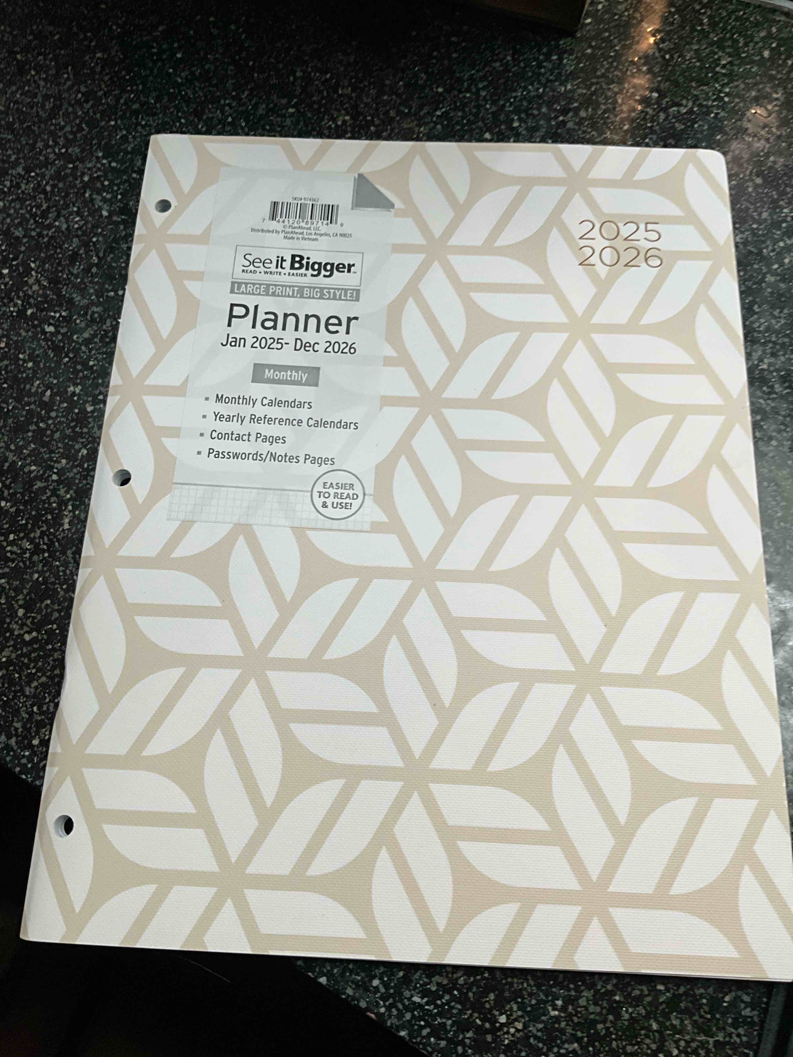 See It Bigger - Large Print - Big Style - 1/2025 - 12/2026 - Planner  
