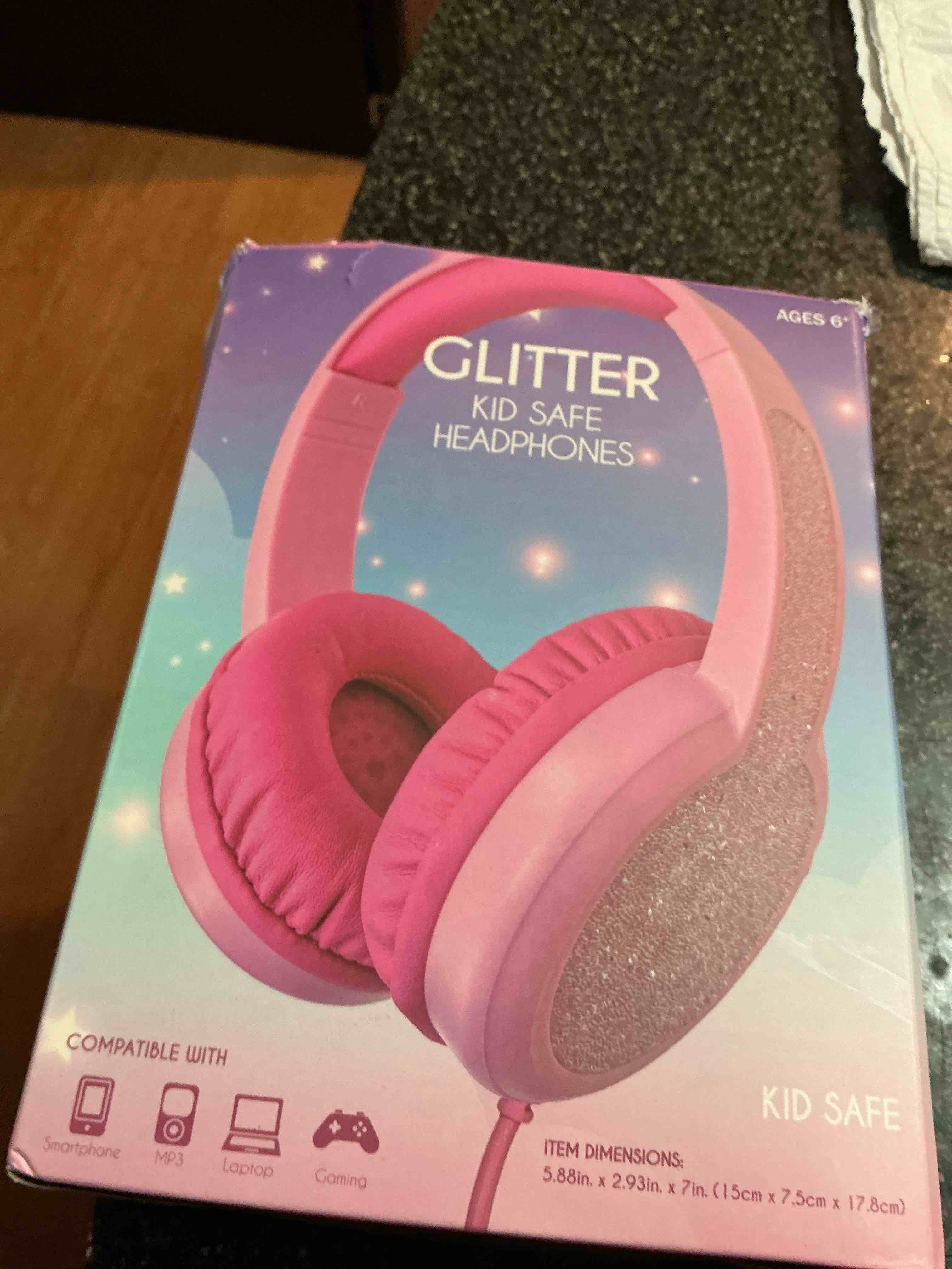 Glitter Kid Safe Headphones Age 6 + 