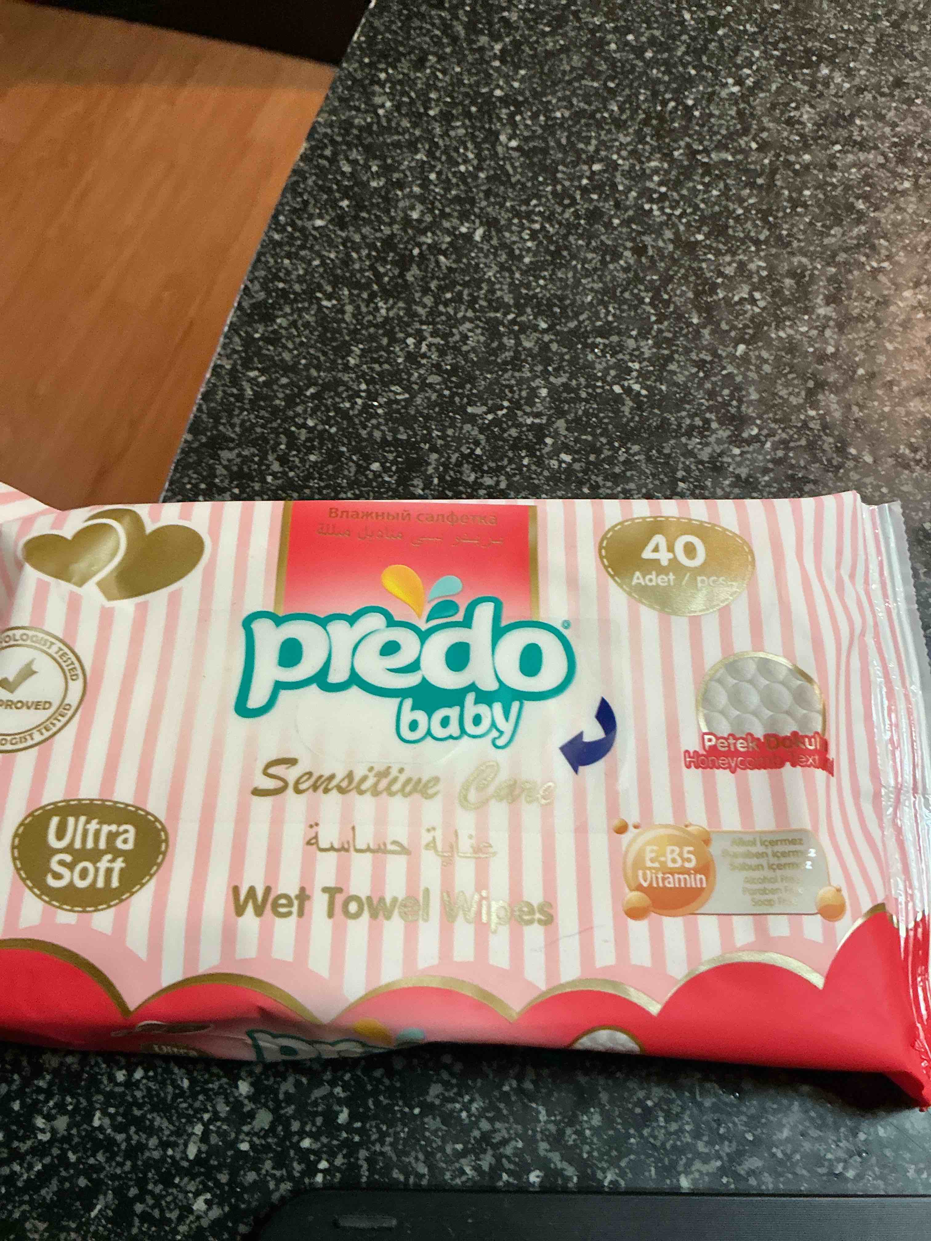 Predo Baby Sensitive Care Baby Wipes 40 Count  Wet Towel Wipes 