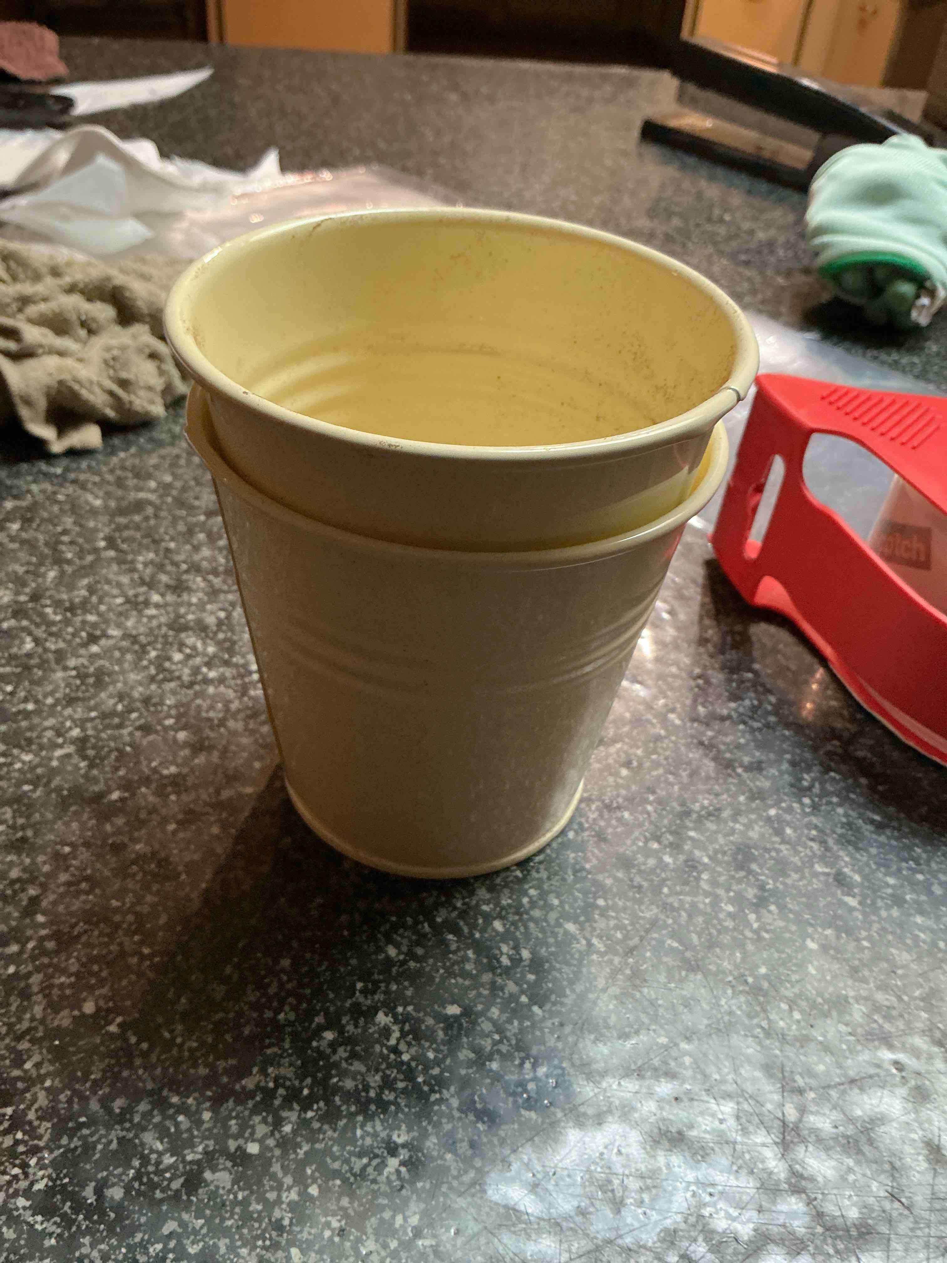 Yellow Planting Buckets 