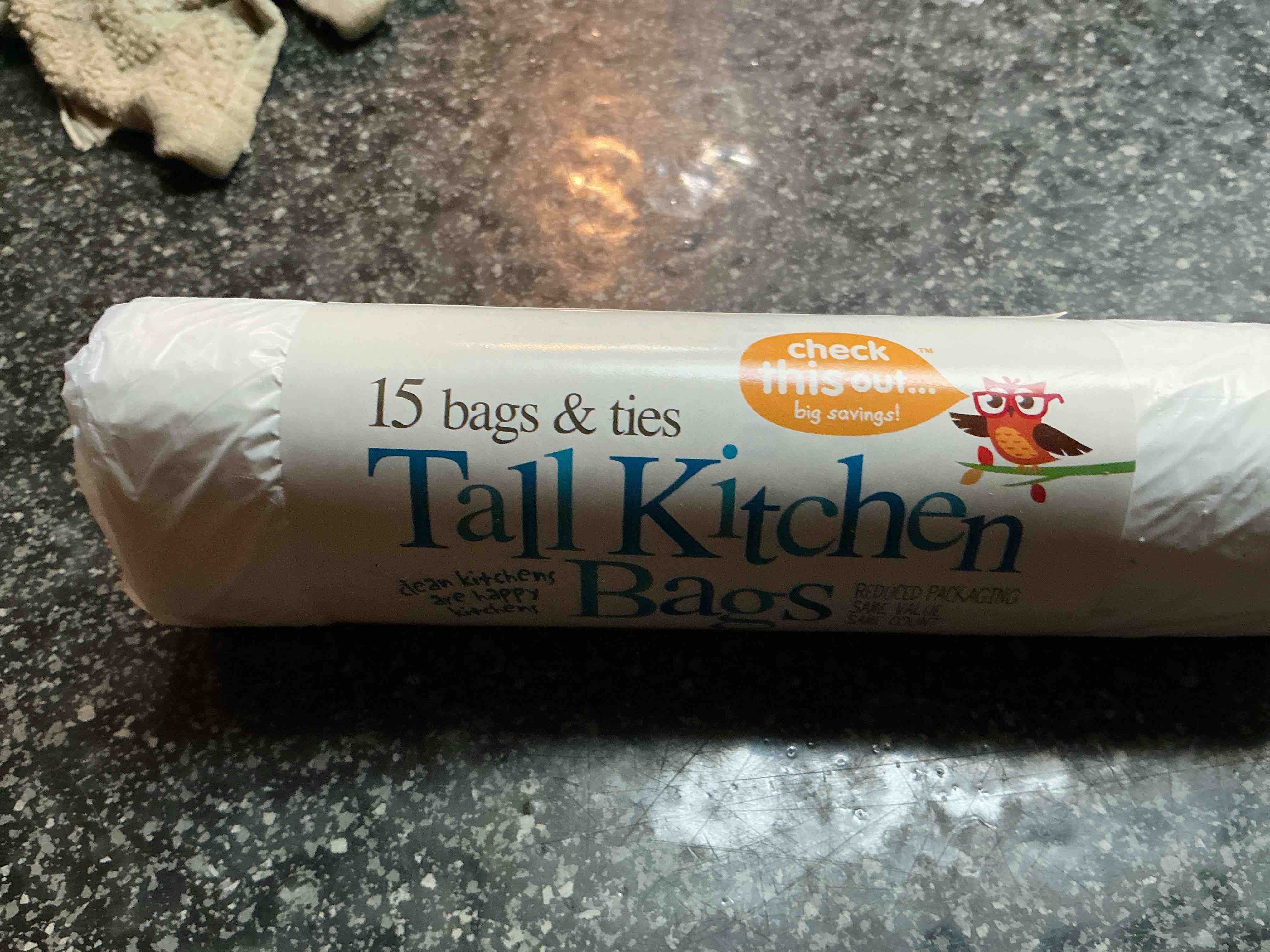 Tall Kitchen Bags 15 Bags & Ties 