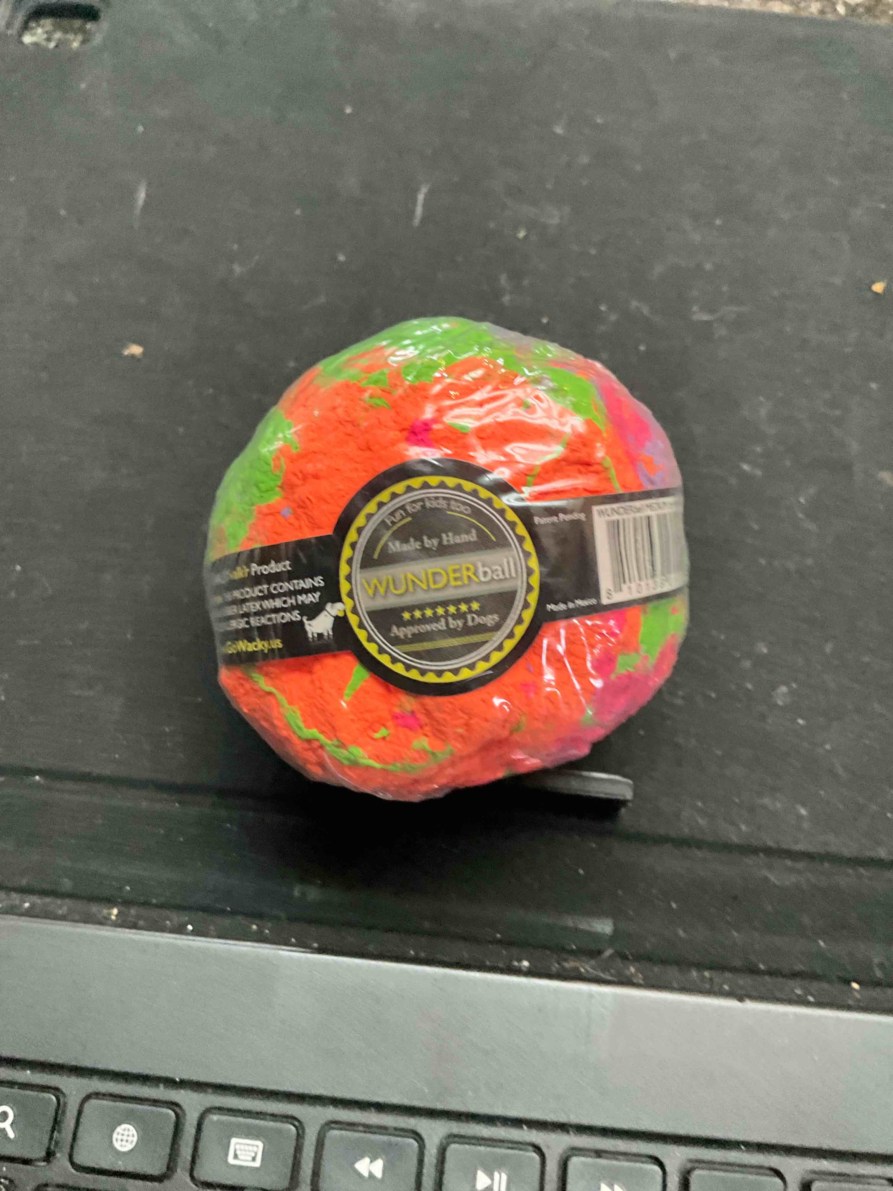 WACKYwalk'r Wunderball Indestructible | Bouncing | Floats | Fetch Dog Toy | Color Varies | Medium