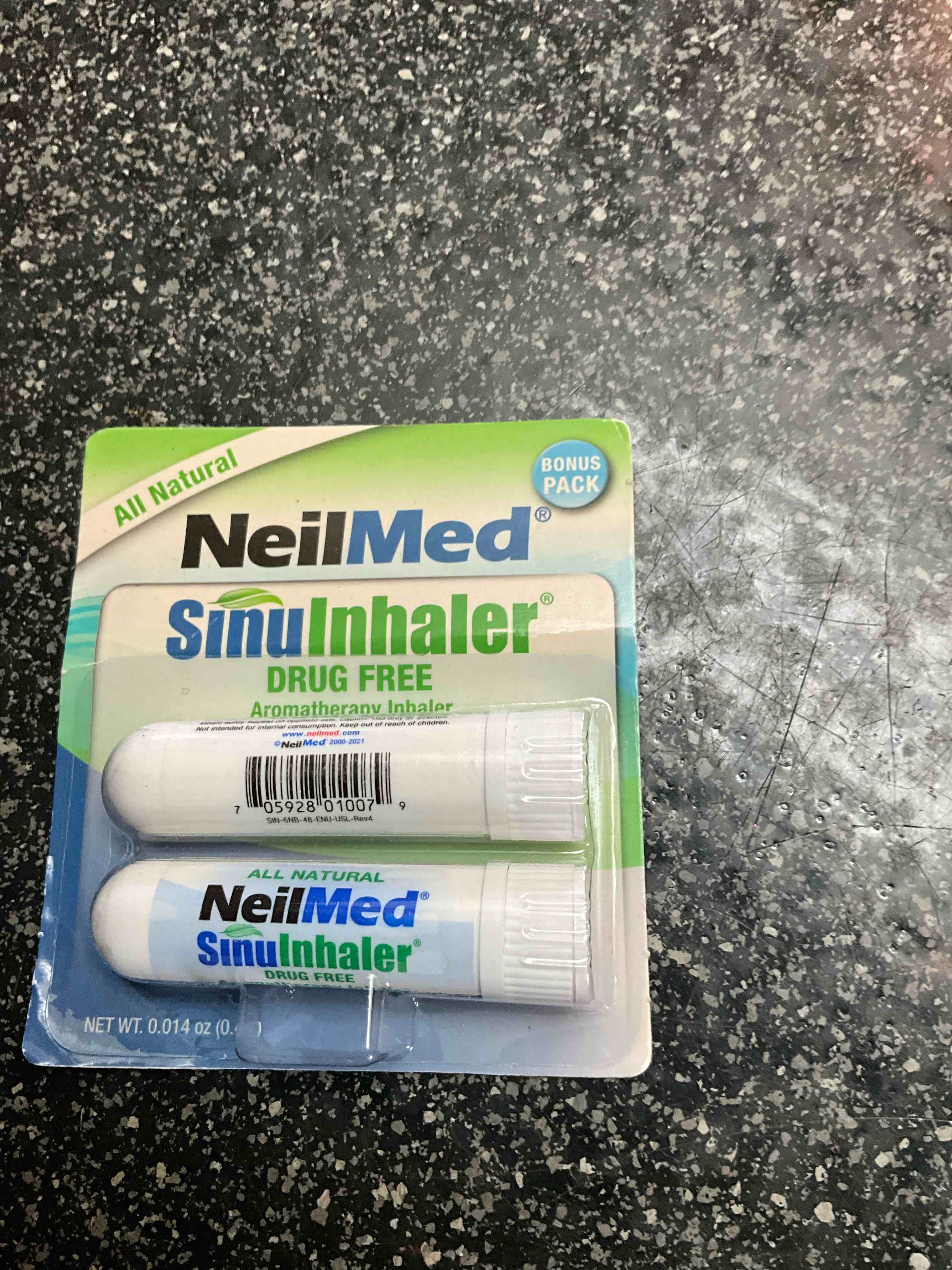 NeilMed SinuInhaler Natural Non Medicated Aromatherapy Inhaler (Bonus Pack) 2 Count 