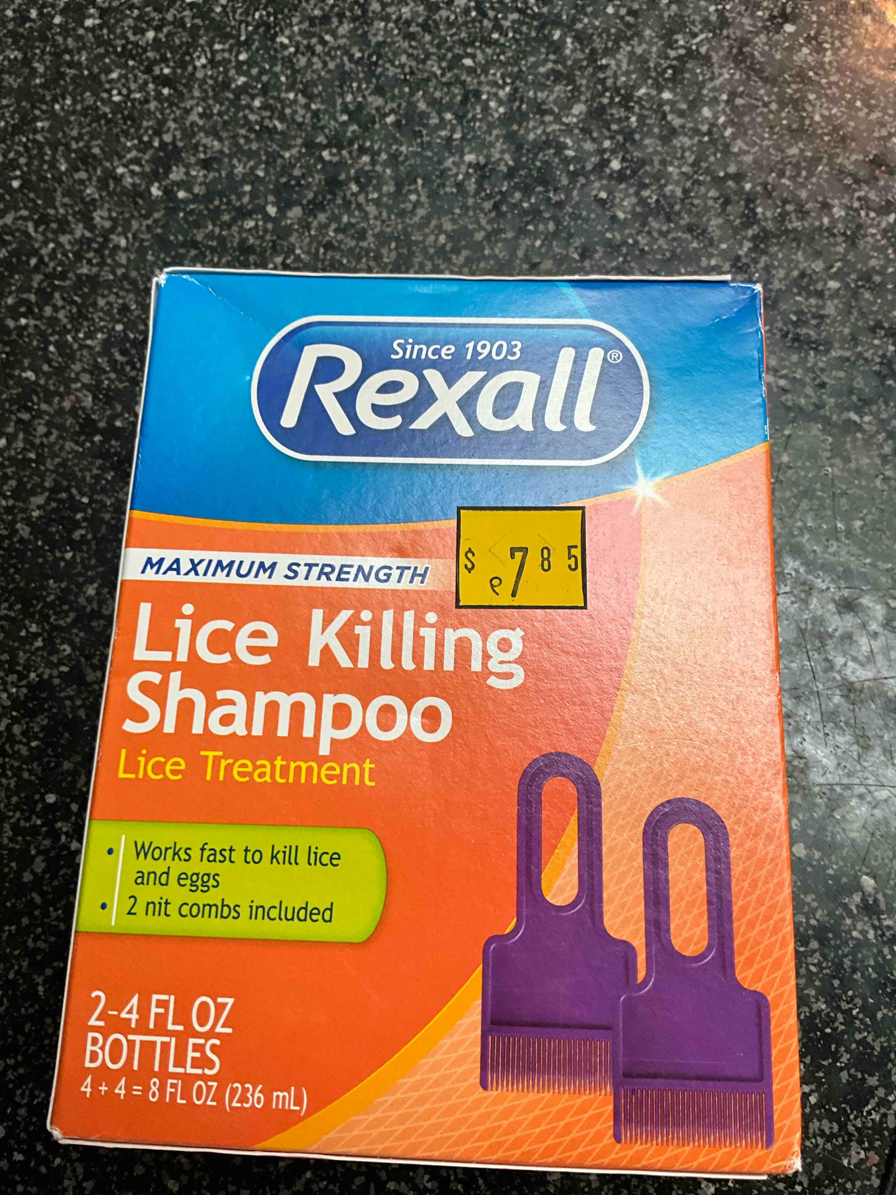 Rexall - Maximum Strength Lice Killing Shampoo - Lice Treatment 2/4 oz bottles   