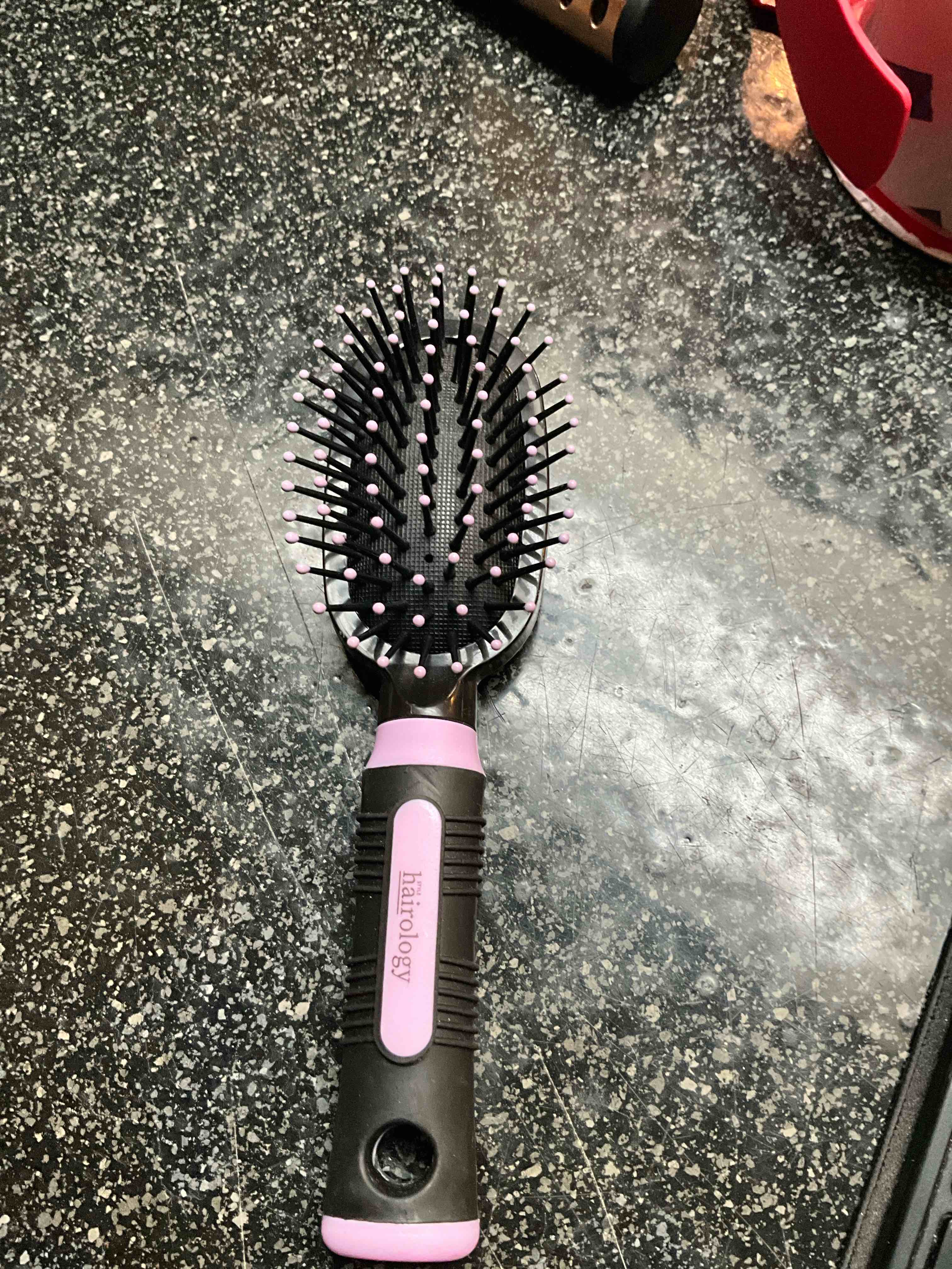 hairology - pink/black - hair brush 