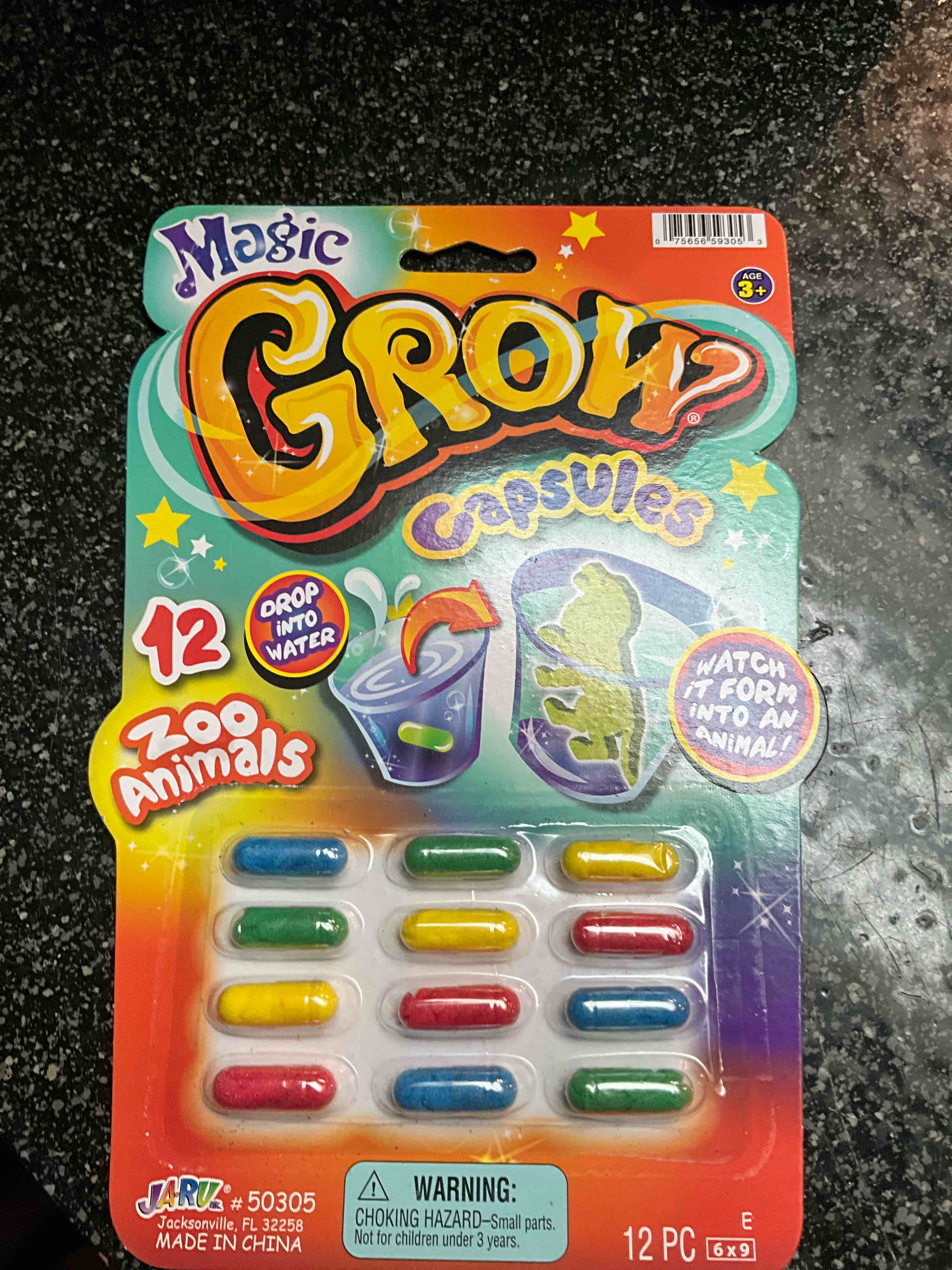 Magic  Grow Capsules - 12 Zoo Animals 