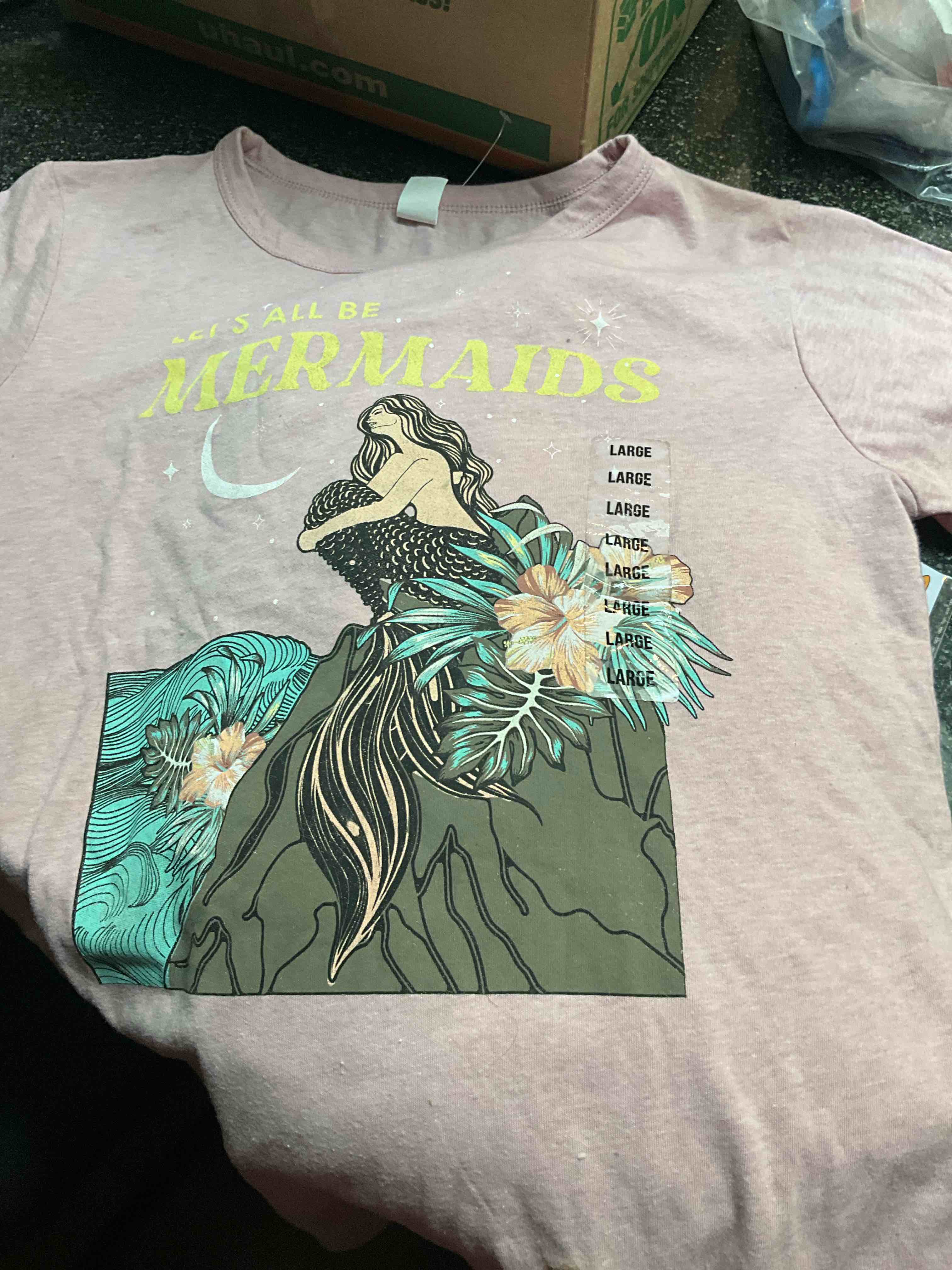 Ladies - Let’s All Be Mermaids - short sleeve - T-shirt - size - L