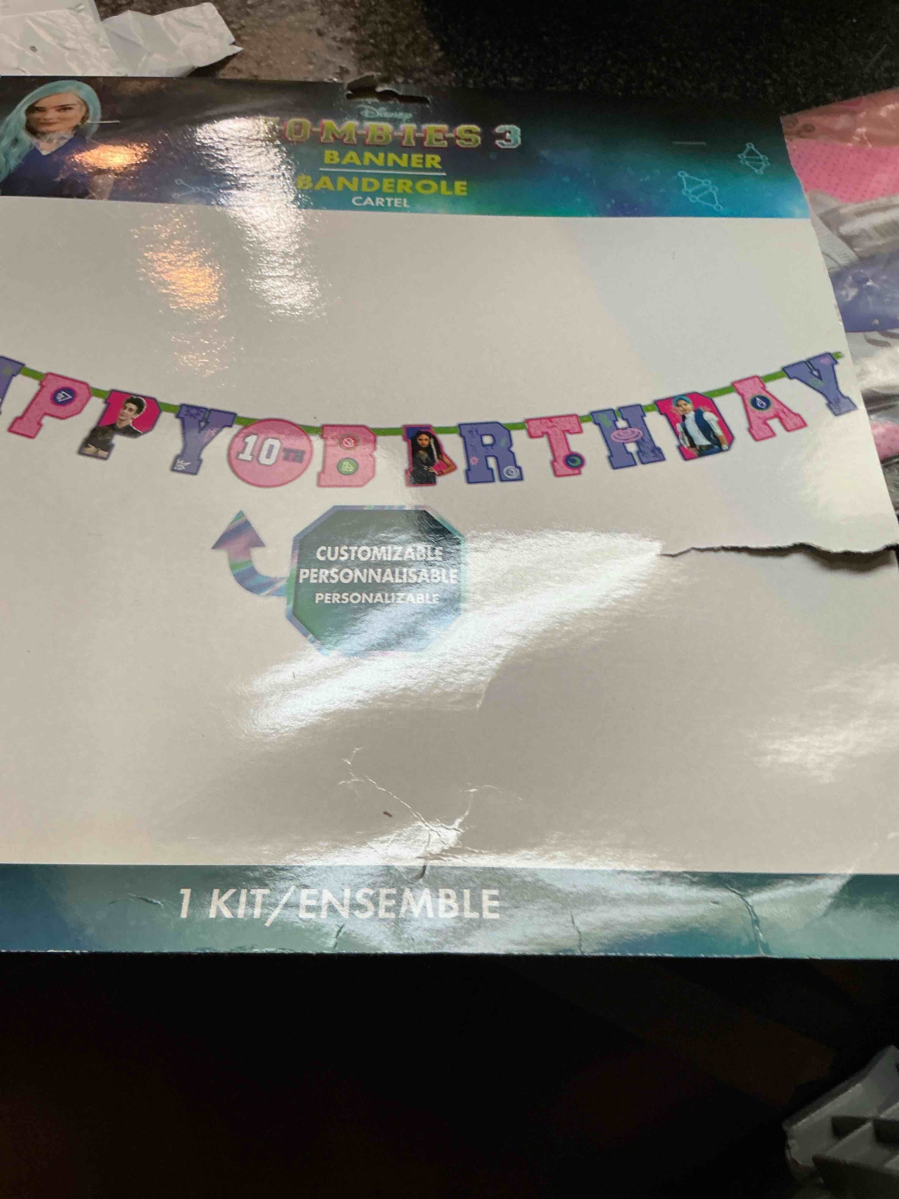 Zombies 3 Banner Happy Birthday 