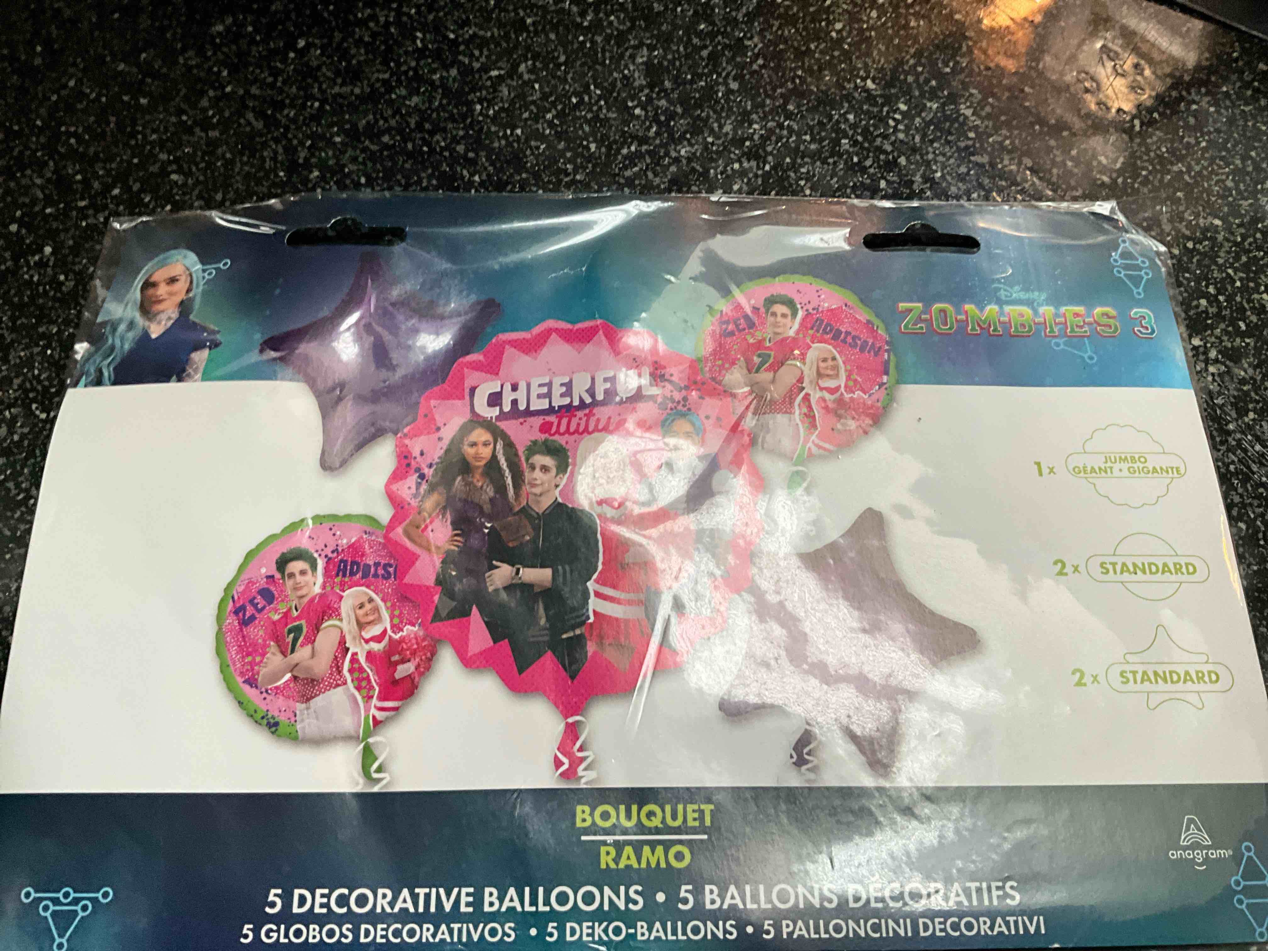 Disney’s - Zombies - 3  - Balloon Bouquet - 5 balloons 