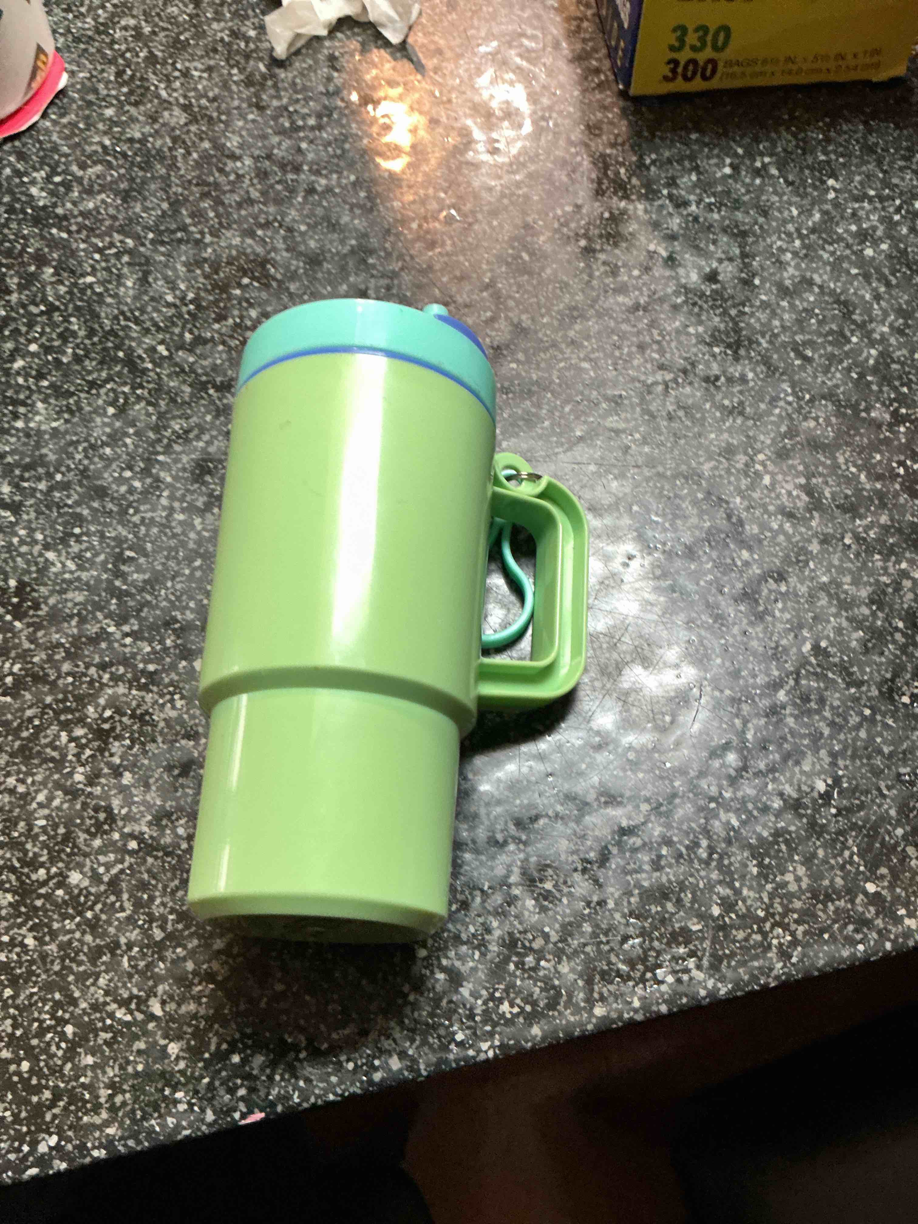 Sippy Cup Green Book Bag Clip 
