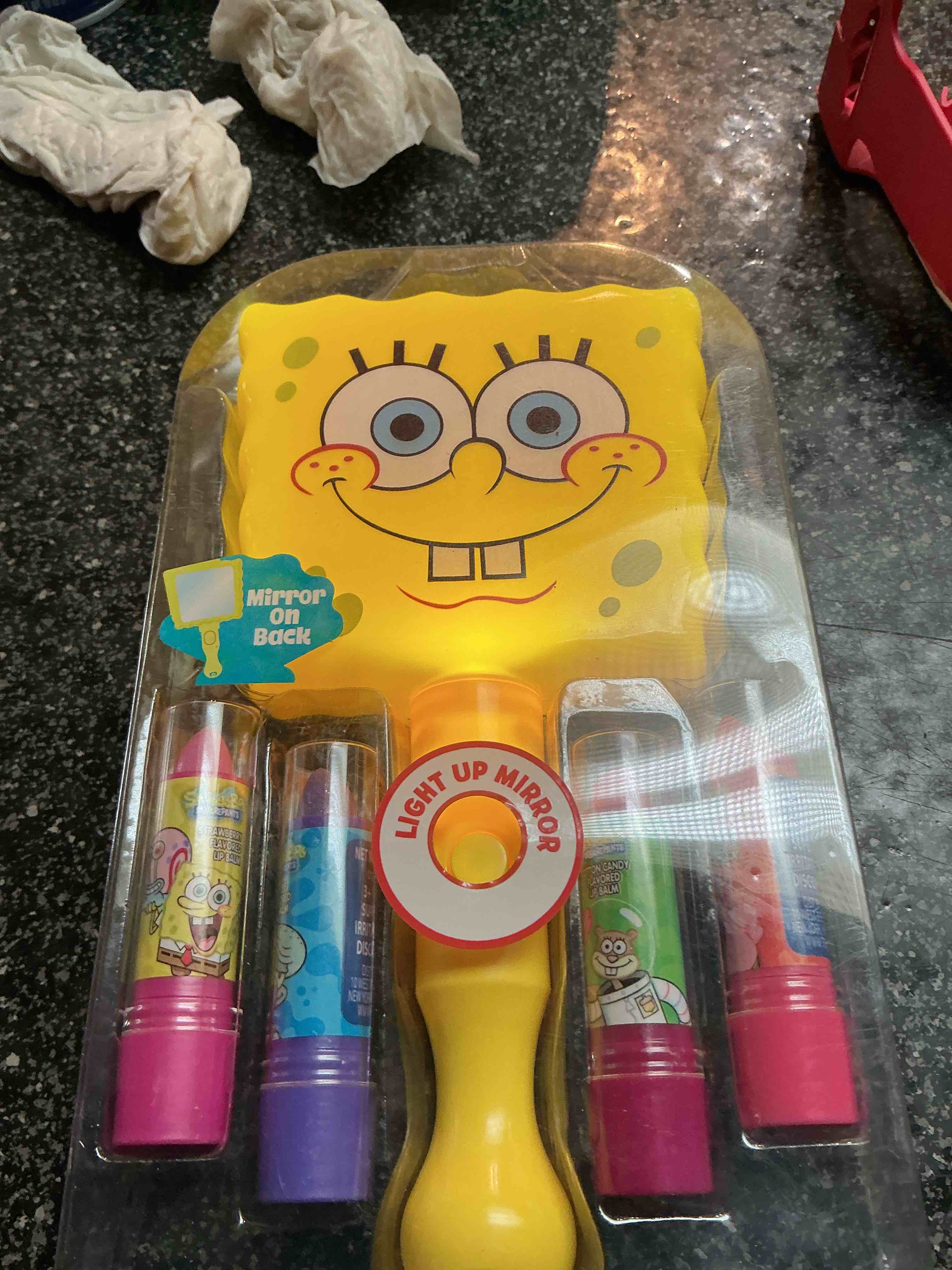 Sponge Bob Light Up Mirror with Lipgloss