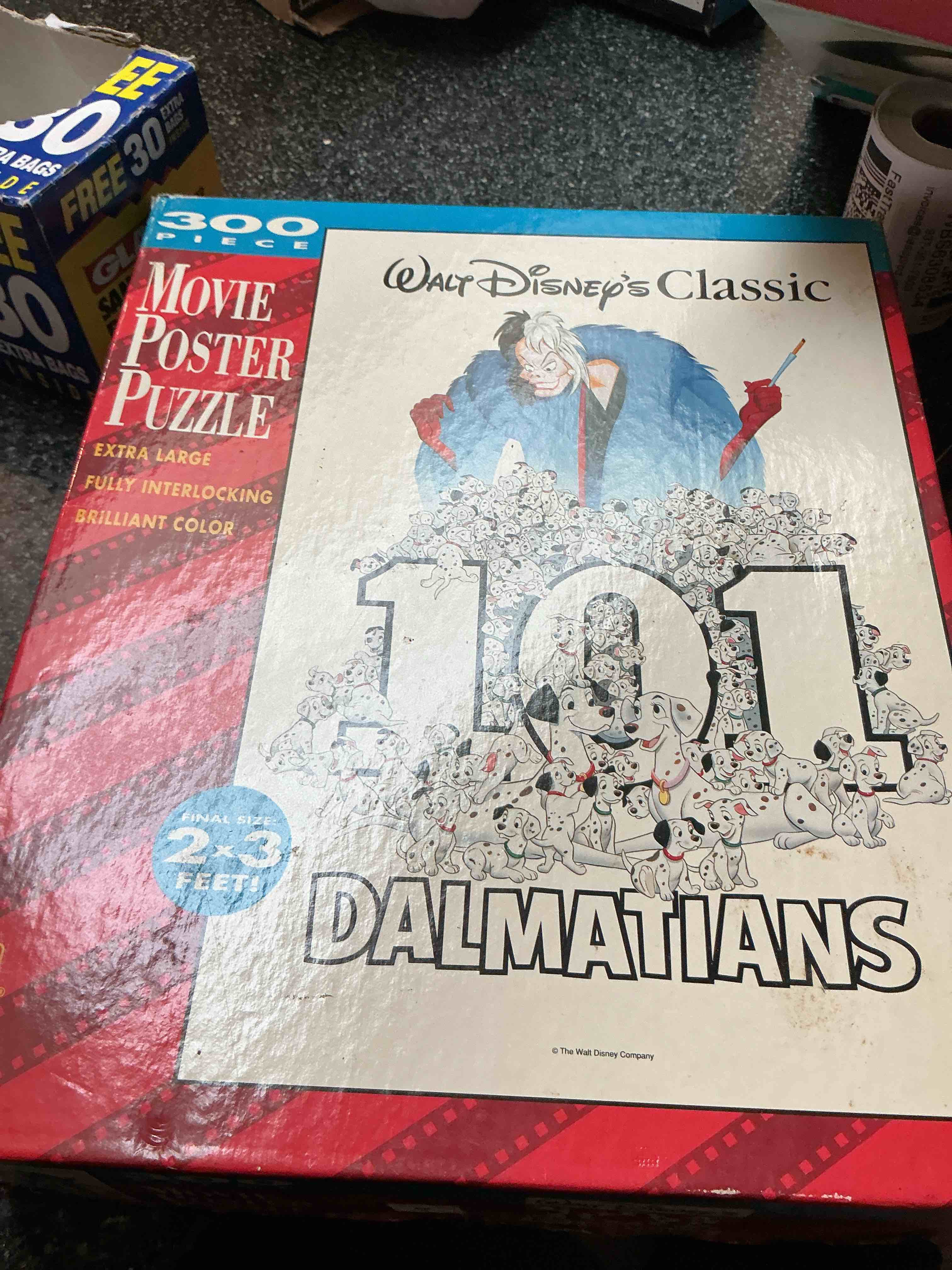 Walt Disney Classic 300 Movie Poster Puzzle  101 Dalmatians 2 X 3 Ft. 