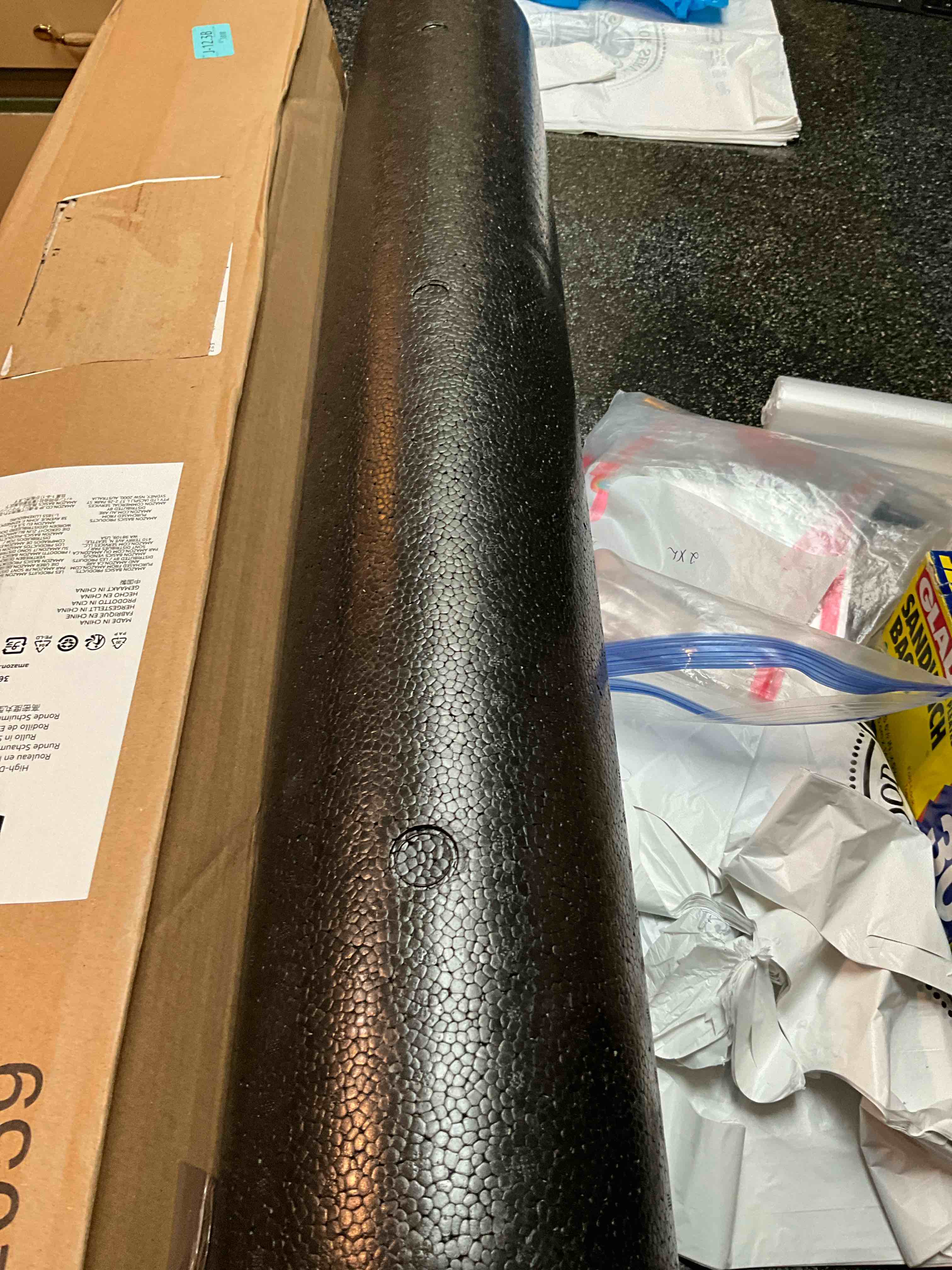 amazon basics high-density round foam roller for exercise, massage, muscle recovery